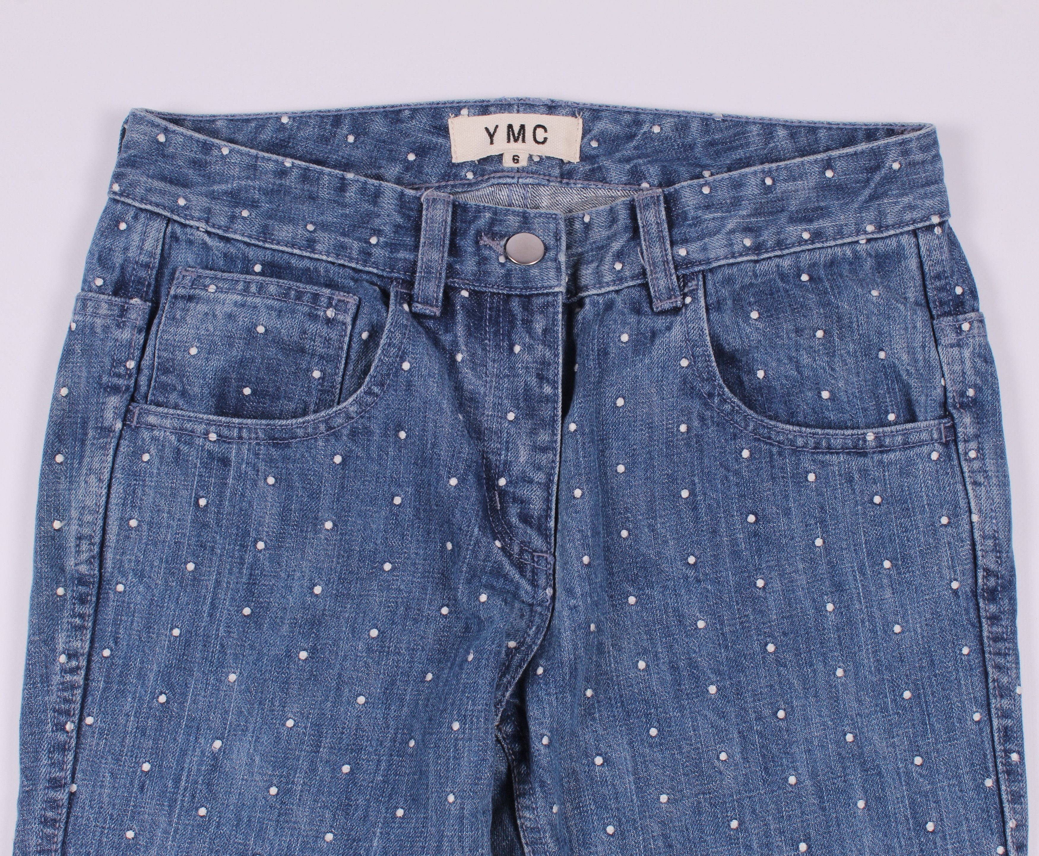 YMC YMC You Must Create Polka Dot Denim Jeans Size 29" - 2 Thumbnail
