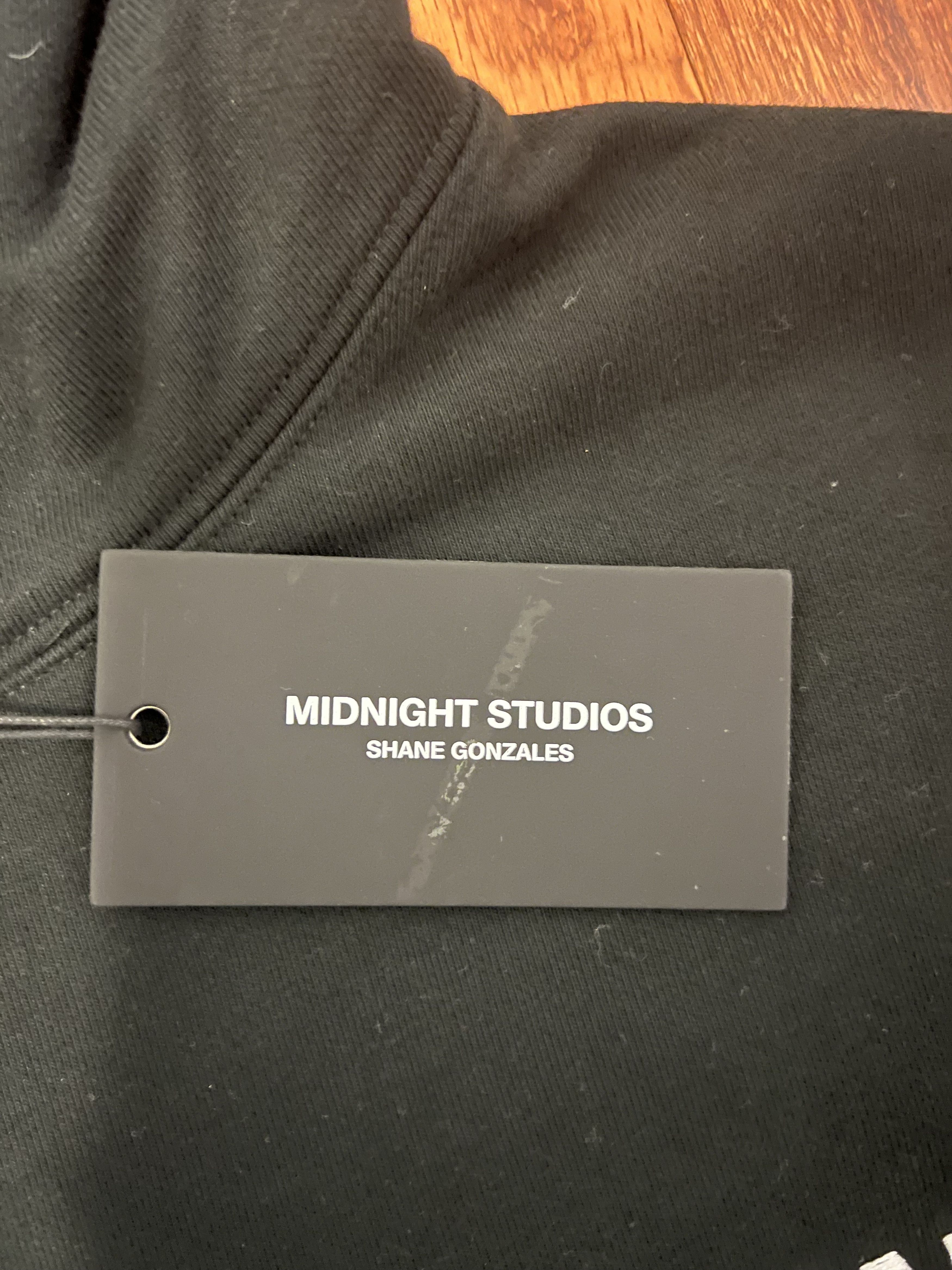 Midnight Studios 💚 FW17-18 Midnight Studios Runway Embroidered Black Hoodie Size US M / EU 48-50 / 2 - 8 Thumbnail