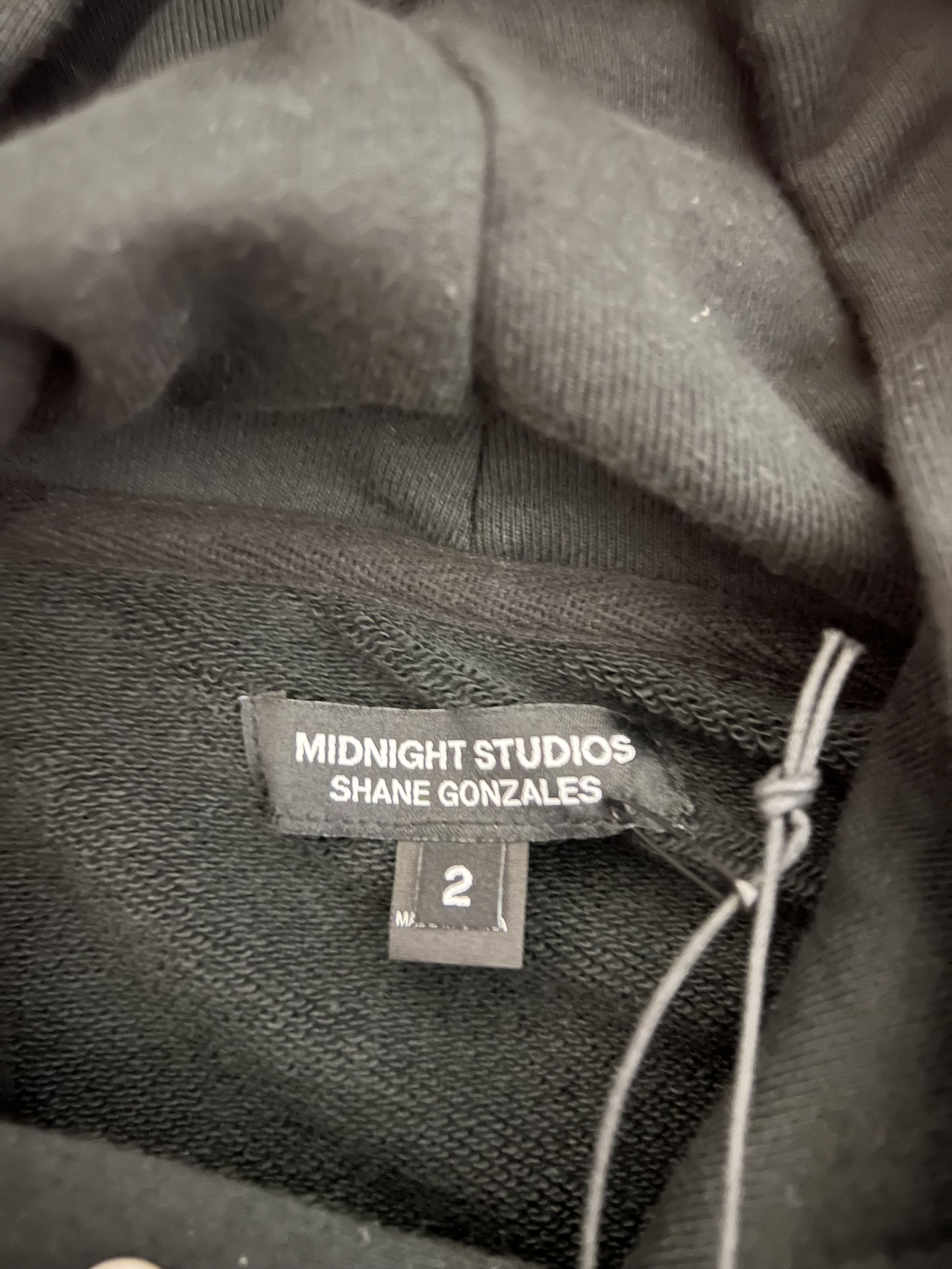 Midnight Studios 💚 FW17-18 Midnight Studios Runway Embroidered Black Hoodie Size US M / EU 48-50 / 2 - 10 Thumbnail
