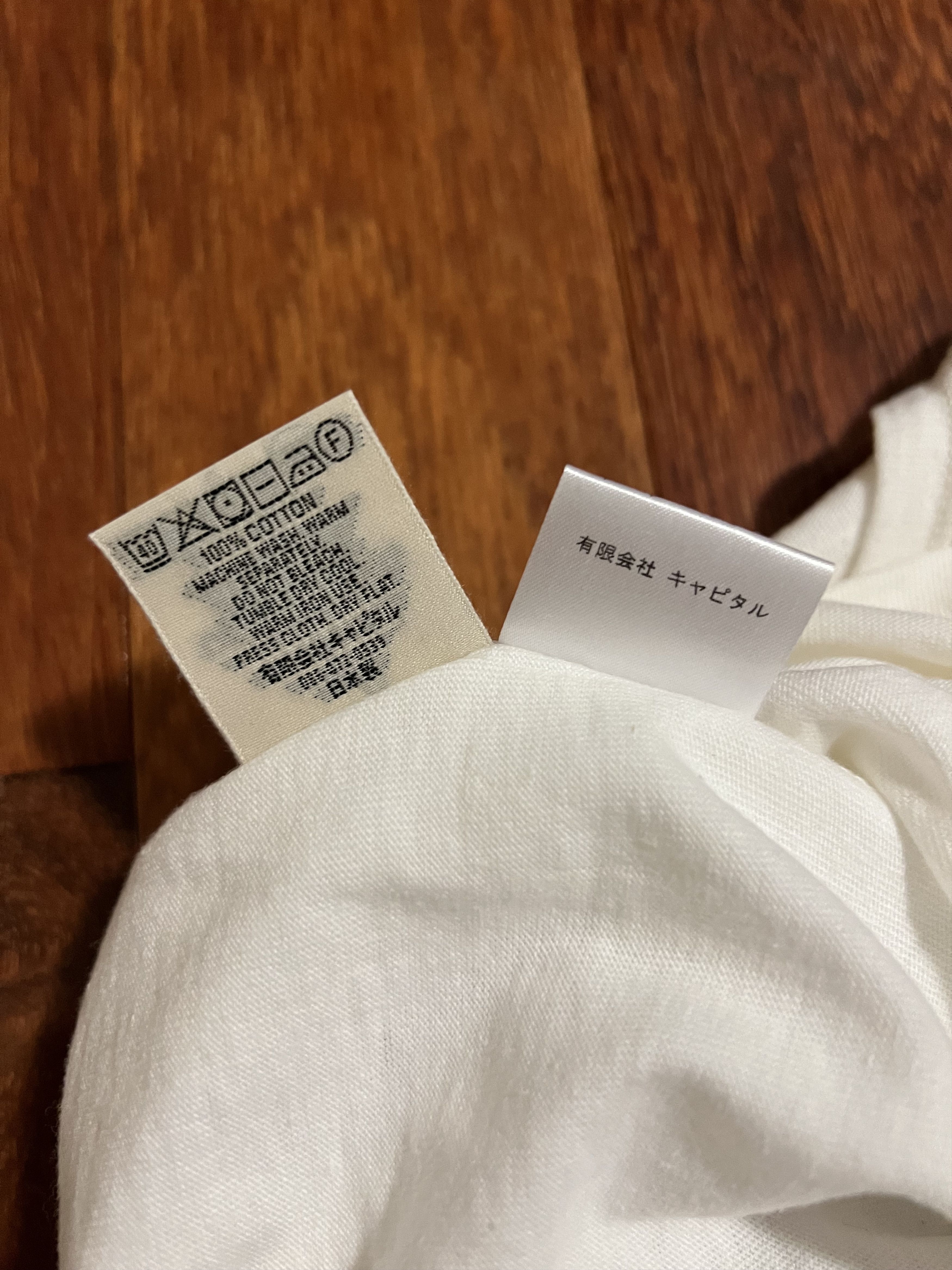 Kapital 💚 Kapital Love Peace & Rain Smile T-Shirt White Medium NEW Size US M / EU 48-50 / 2 - 9 Thumbnail