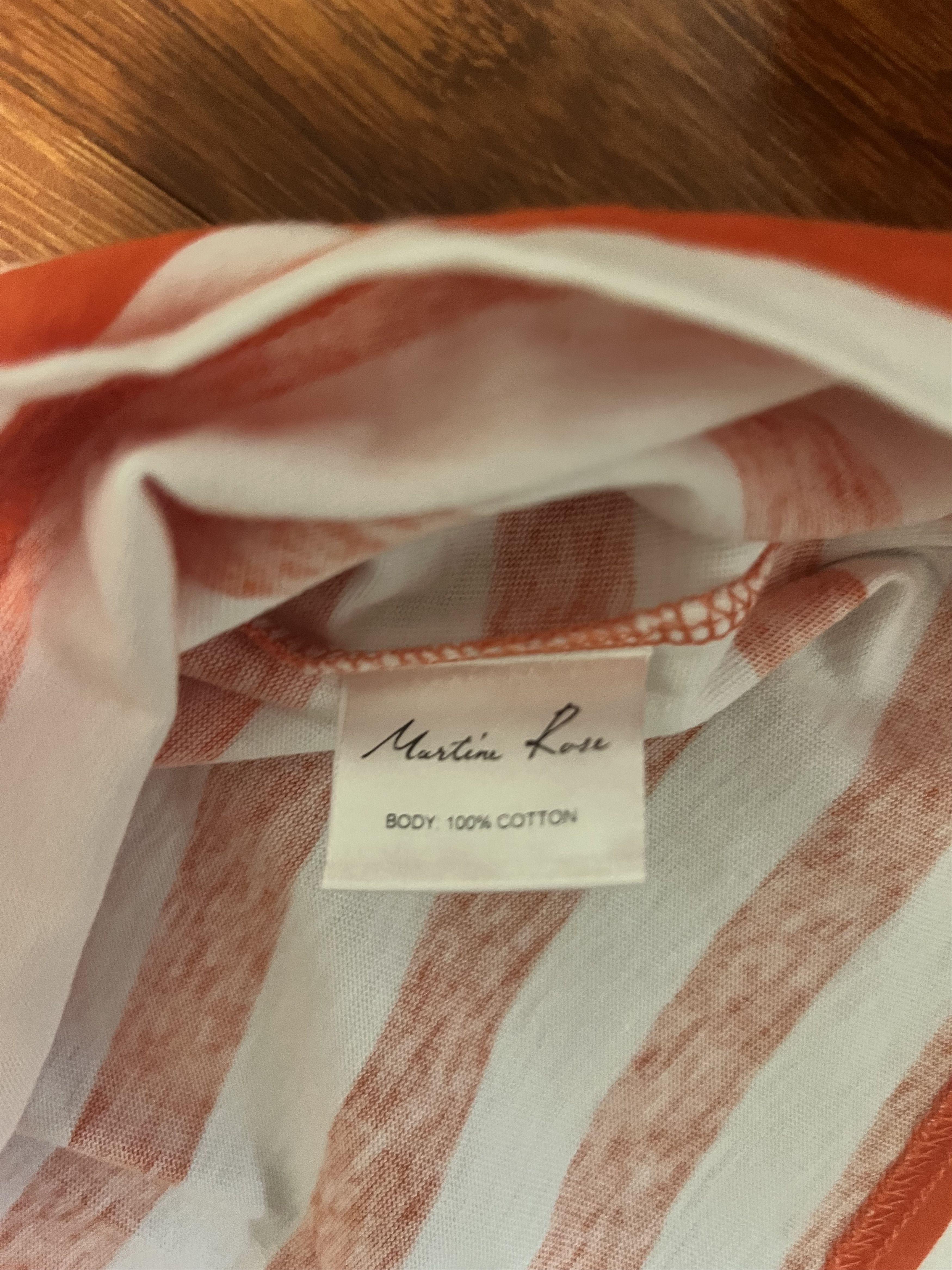 Martine Rose 💚 SS19 Martine Rose Oversized Stripe Tee Orange Large NEW Size US L / EU 52-54 / 3 - 7 Thumbnail
