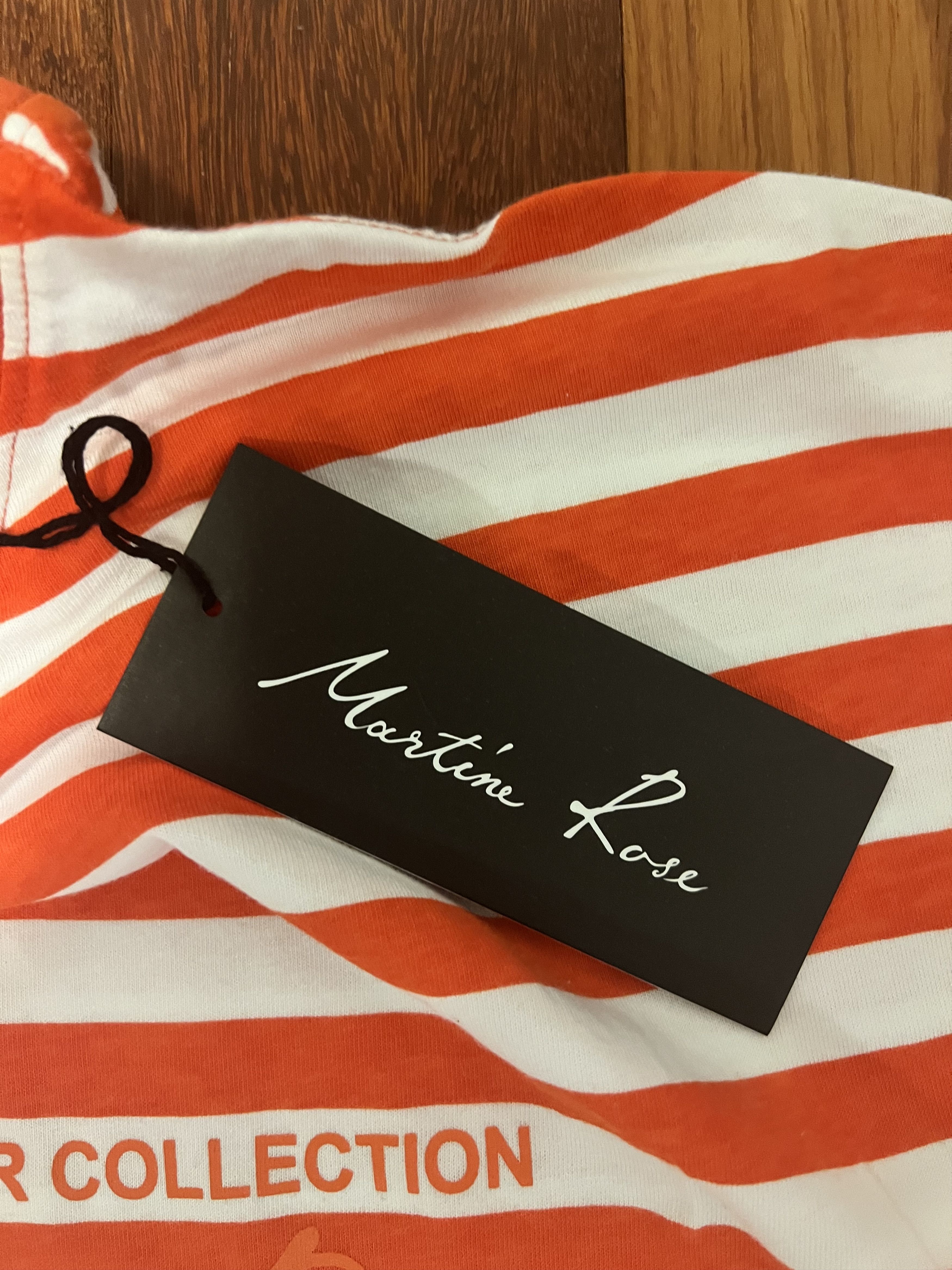 Martine Rose 💚 SS19 Martine Rose Oversized Stripe Tee Orange Large NEW Size US L / EU 52-54 / 3 - 5 Thumbnail