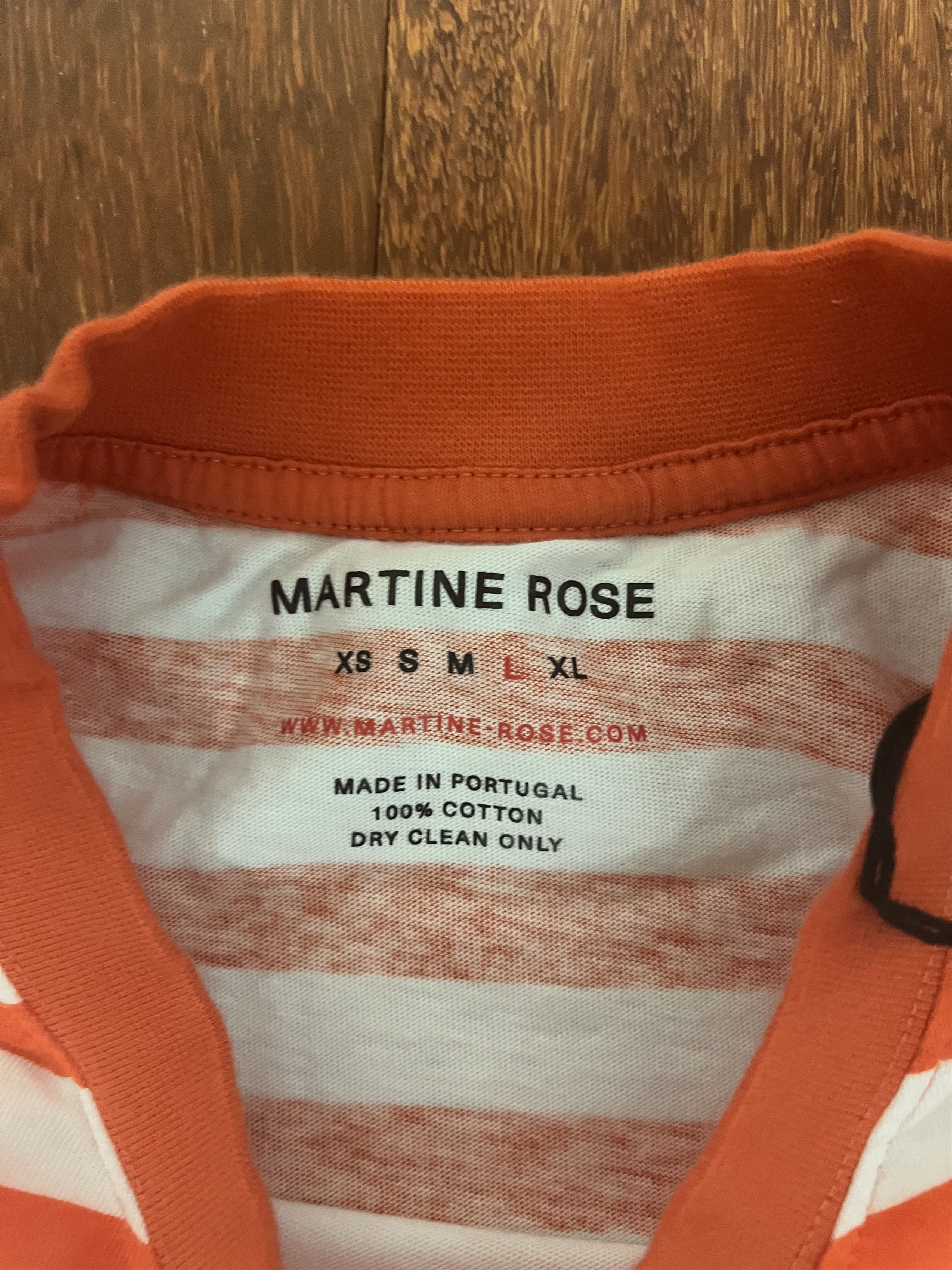 Martine Rose 💚 SS19 Martine Rose Oversized Stripe Tee Orange Large NEW Size US L / EU 52-54 / 3 - 6 Thumbnail