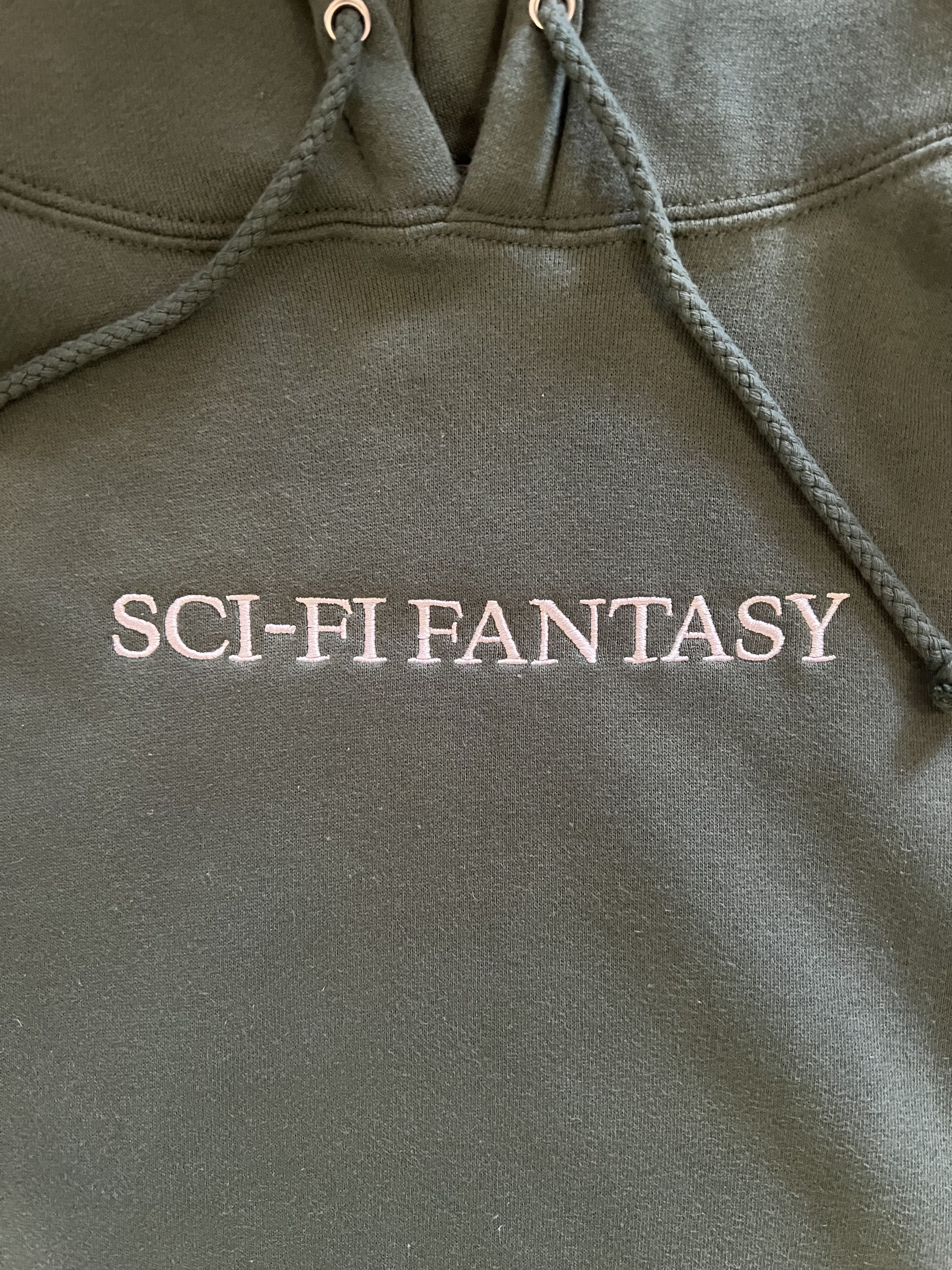 Sci-Fi Fantasy 💚 Sci-Fi Fantasy Embroidered Logo Hoodie Green Large NEW Size US L / EU 52-54 / 3 - 6 Thumbnail