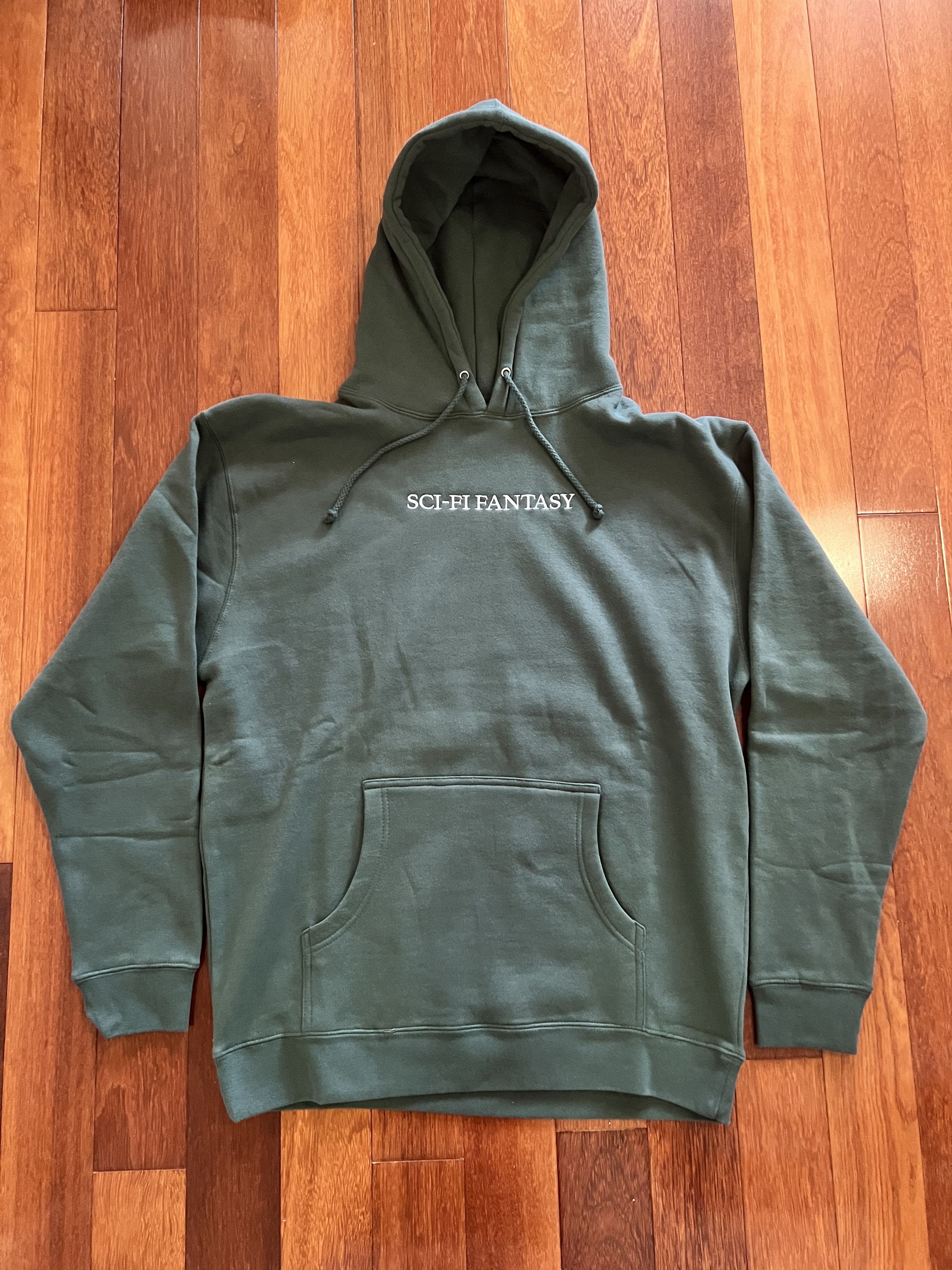 Sci-Fi Fantasy 💚 Sci-Fi Fantasy Embroidered Logo Hoodie Green Large NEW Size US L / EU 52-54 / 3 - 3 Thumbnail