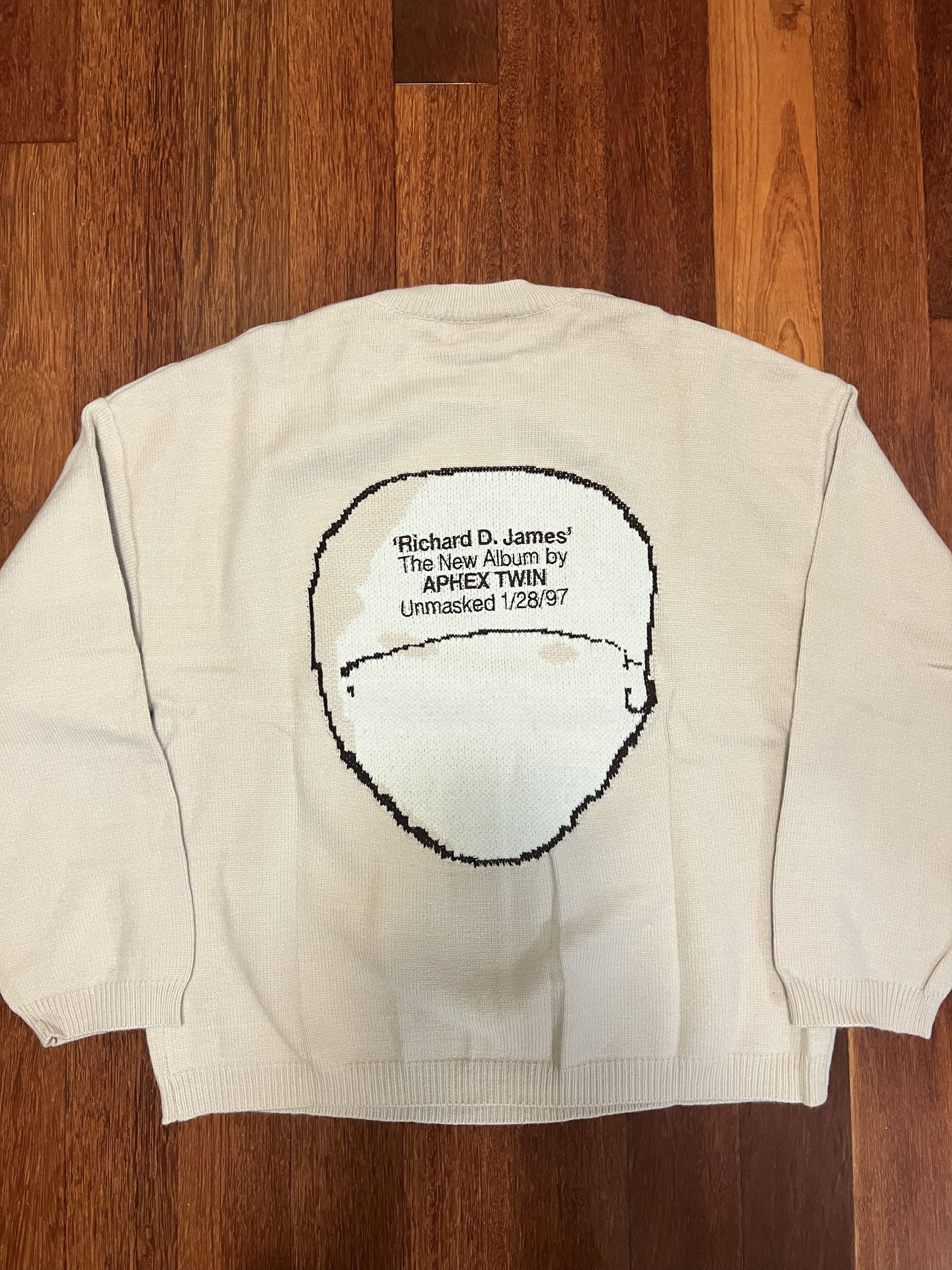 Gleb Kostin Solutions 💚 SS20 Gleb Kostin Solutions Aphex Twin Knit Cream NEW Size US L / EU 52-54 / 3 - 3 Thumbnail