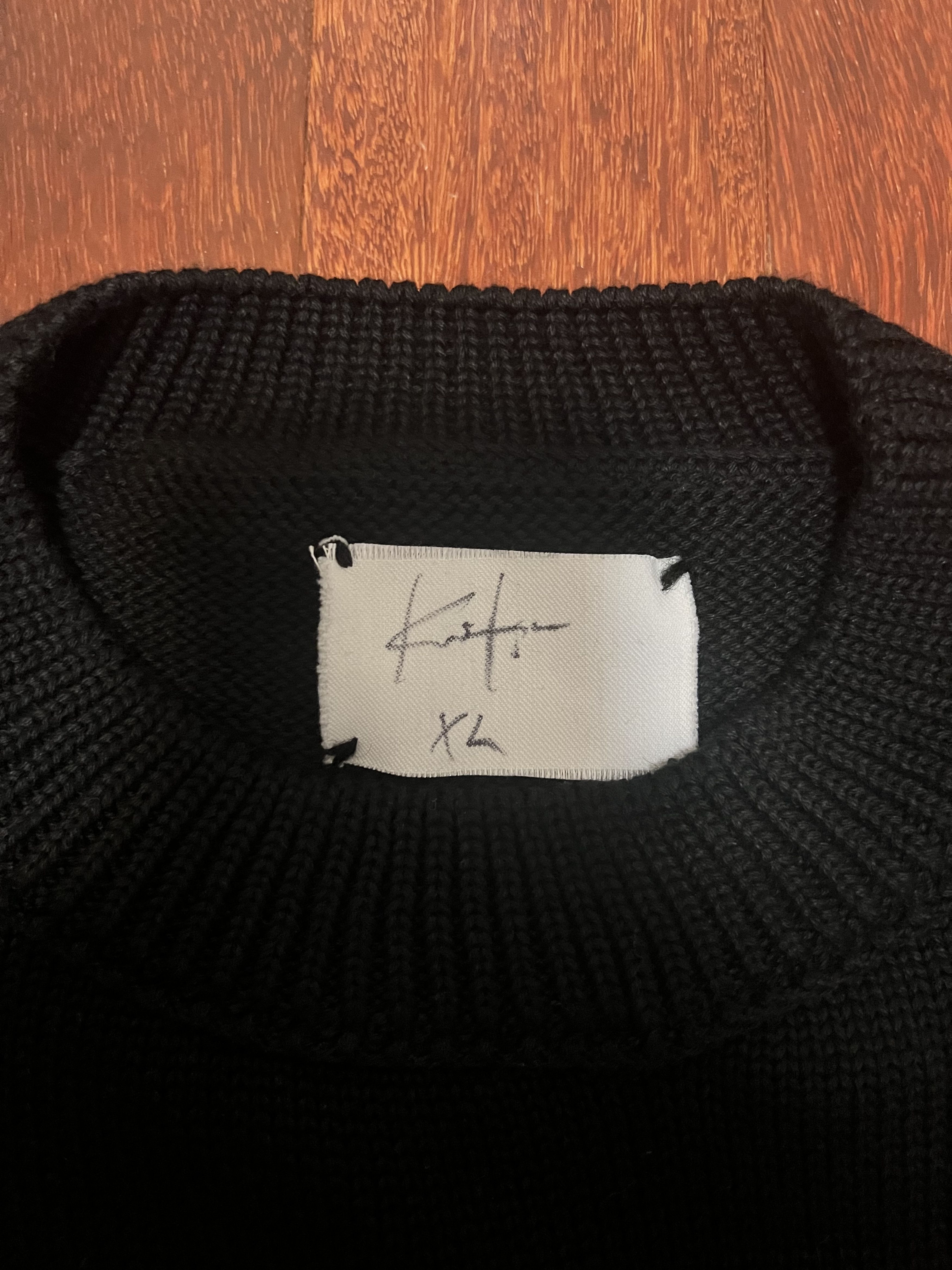 Gleb Kostin Solutions 💚 Gleb Kostin Solutions Bjork Debut Knit Black X-Large NEW Size US XL / EU 56 / 4 - 6 Thumbnail
