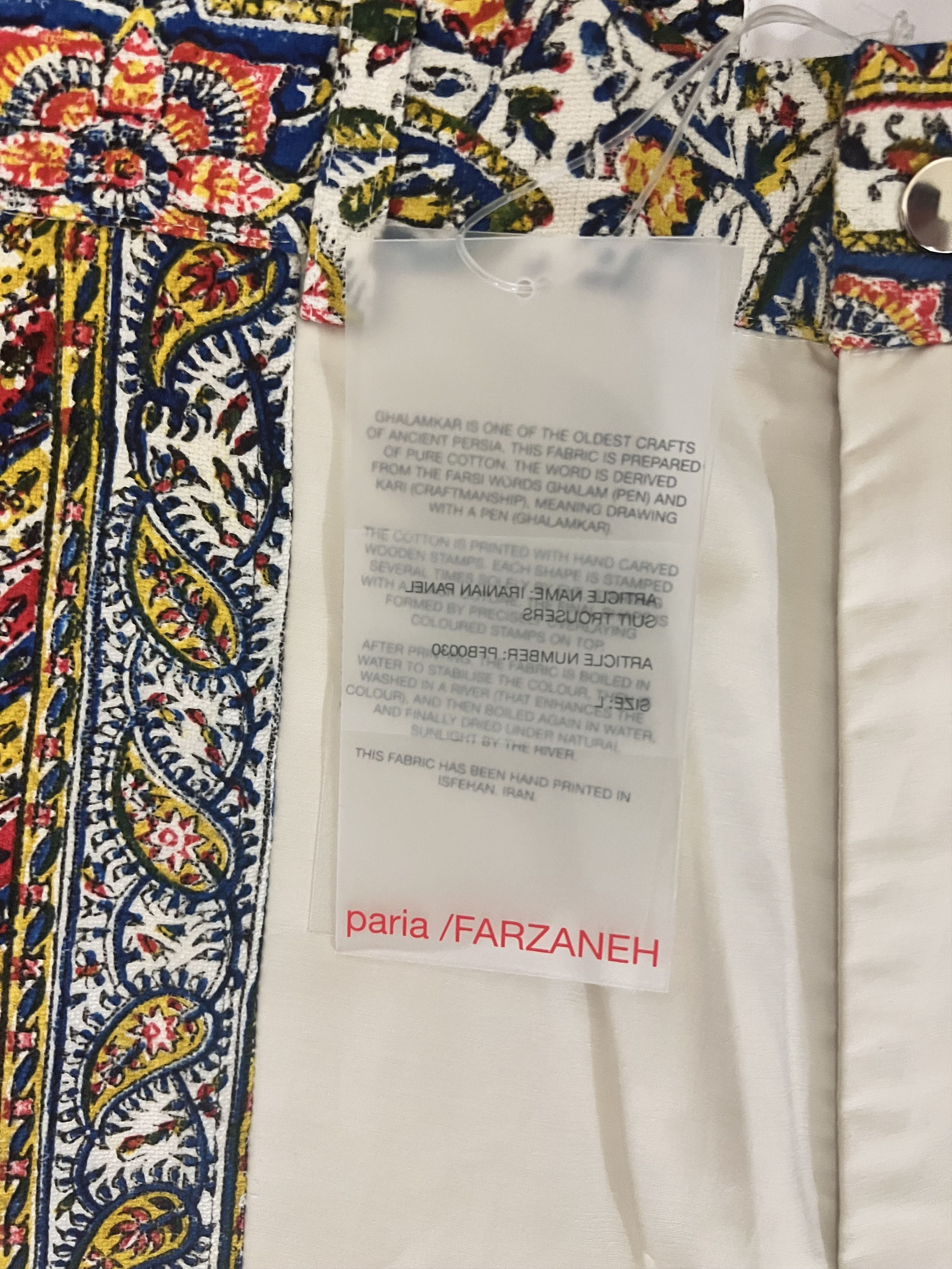 Paria Farzaneh 💚 2018 Paria Farzaneh Iranian Panel Suit Trousers NEW Size US 34 / EU 50 - 4 Thumbnail