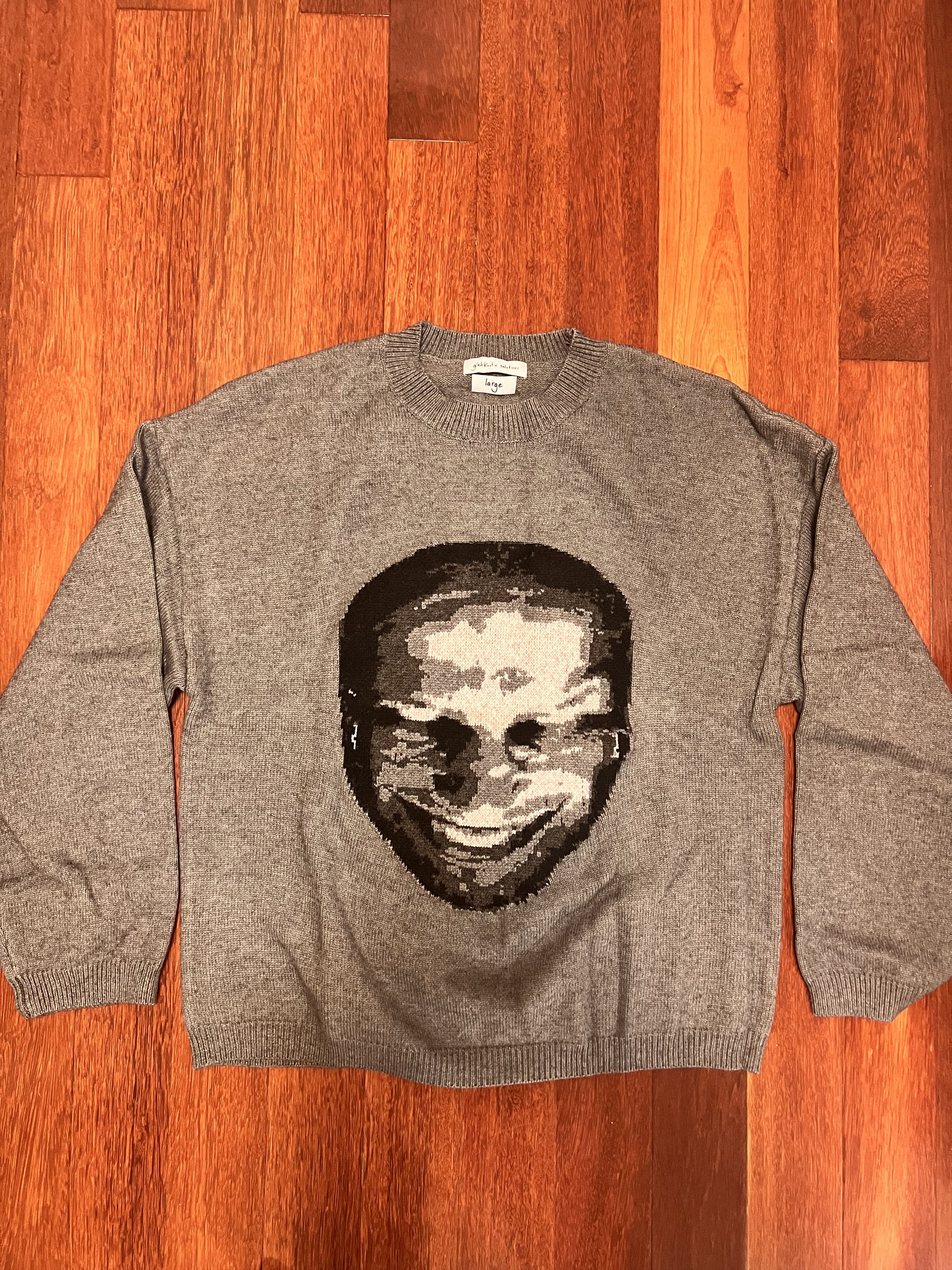 Gleb Kostin Solutions 💚 SS20 Gleb Kostin Solutions Aphex Twin Knit Grey Large NEW Size US L / EU 52-54 / 3 - 3 Thumbnail