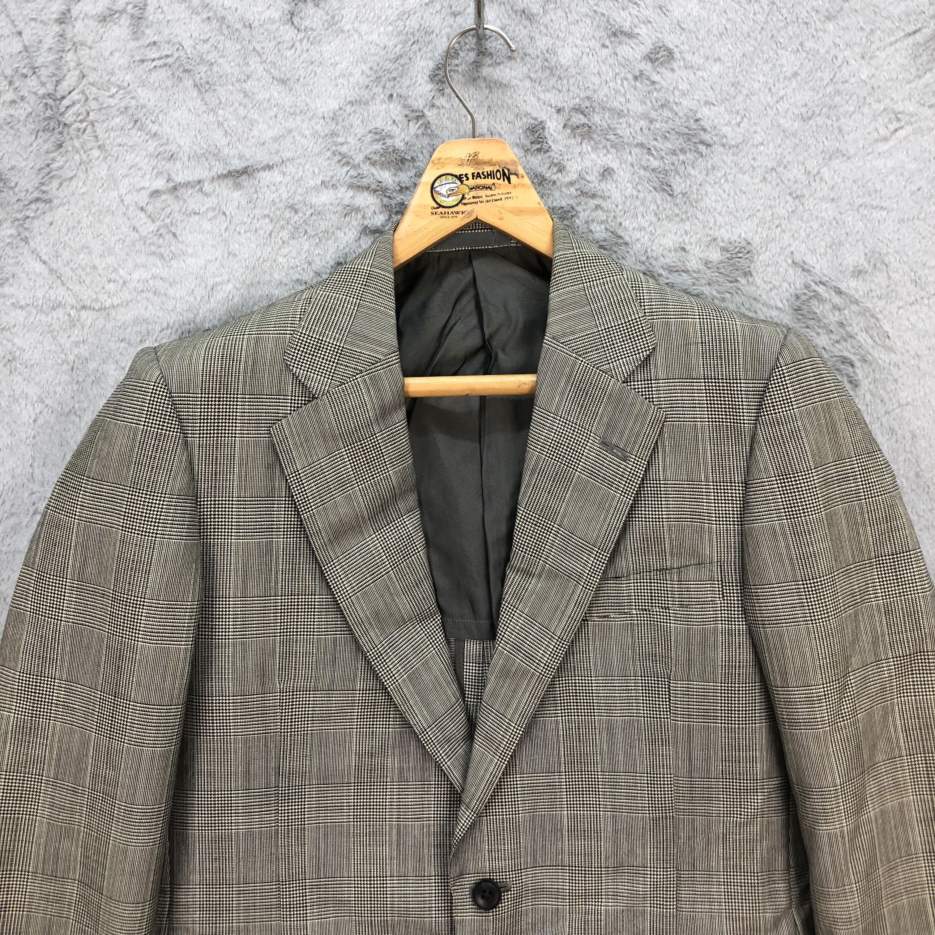 Burberry BURBERRYS WOOL&MOHAIR CLASSIC CHECKED SUITS JACKET #5543-196 Size 38R - 2 Thumbnail