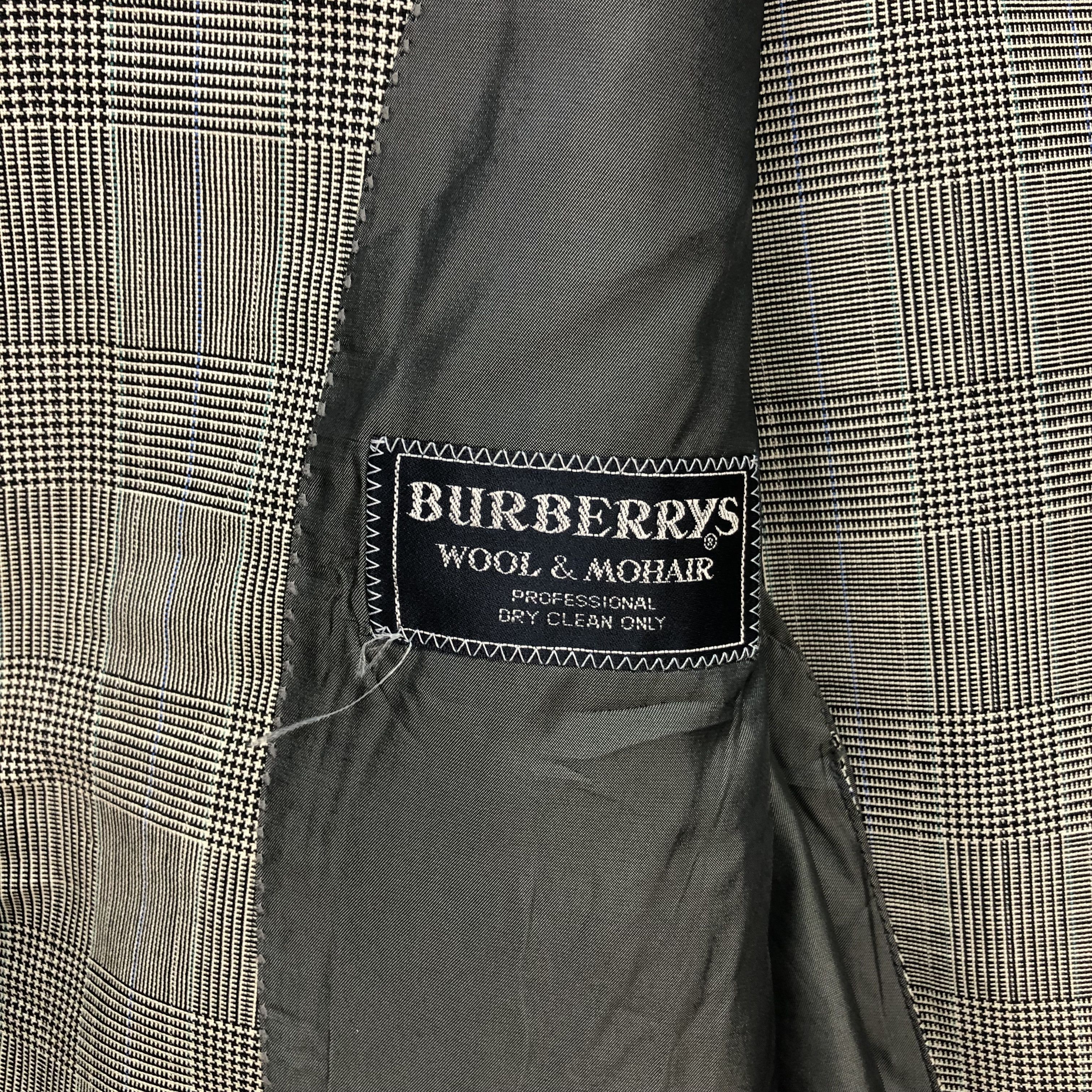 Burberry BURBERRYS WOOL&MOHAIR CLASSIC CHECKED SUITS JACKET #5543-196 Size 38R - 7 Thumbnail