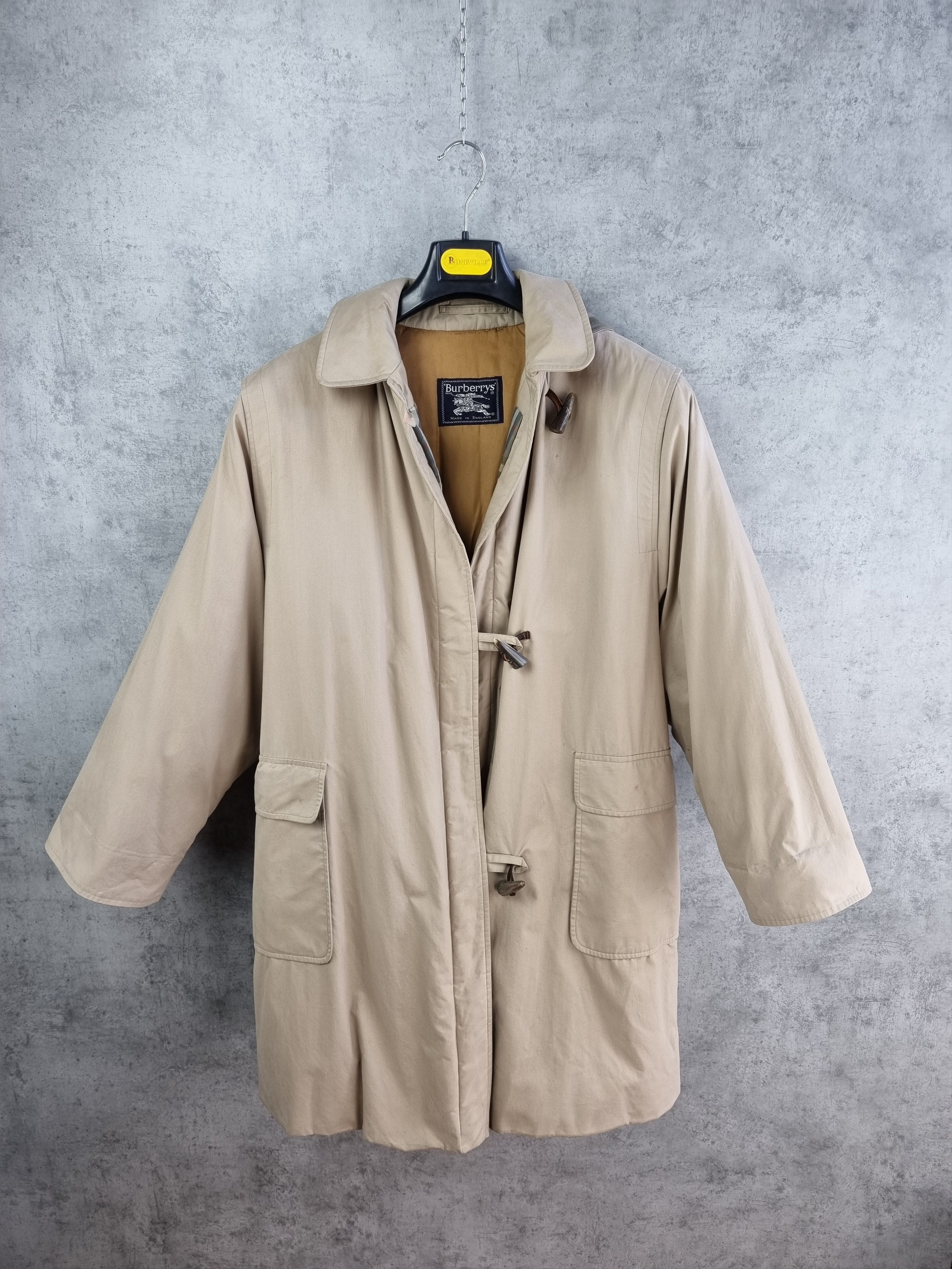 Burberry × Burberry Prorsum × Vintage 90s Burberrys London Duffle Coat Heavy Hooded Trench Size US XL / EU 56 / 4 - 21 Thumbnail