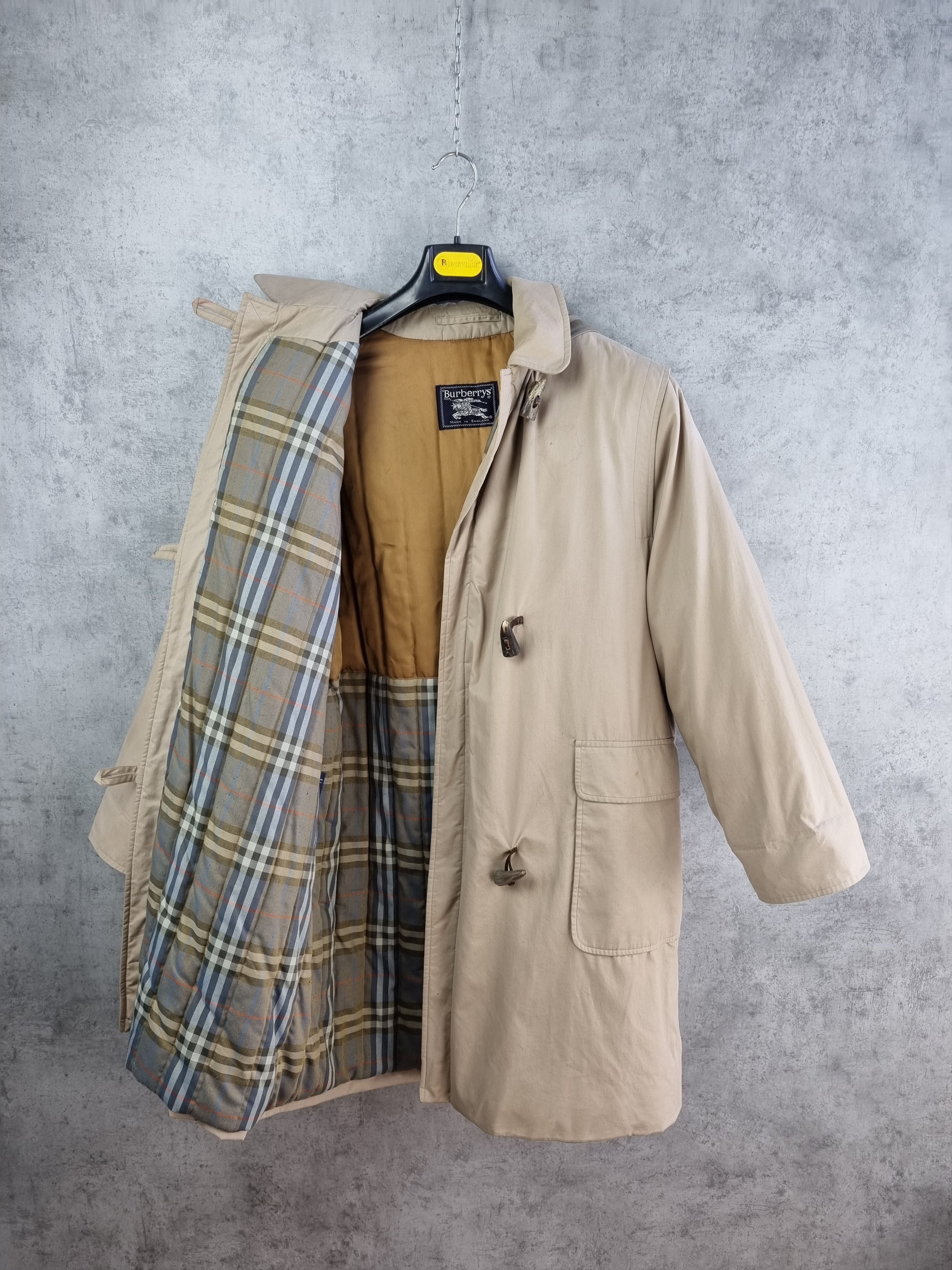 Burberry × Burberry Prorsum × Vintage 90s Burberrys London Duffle Coat Heavy Hooded Trench Size US XL / EU 56 / 4 - 1 Thumbnail