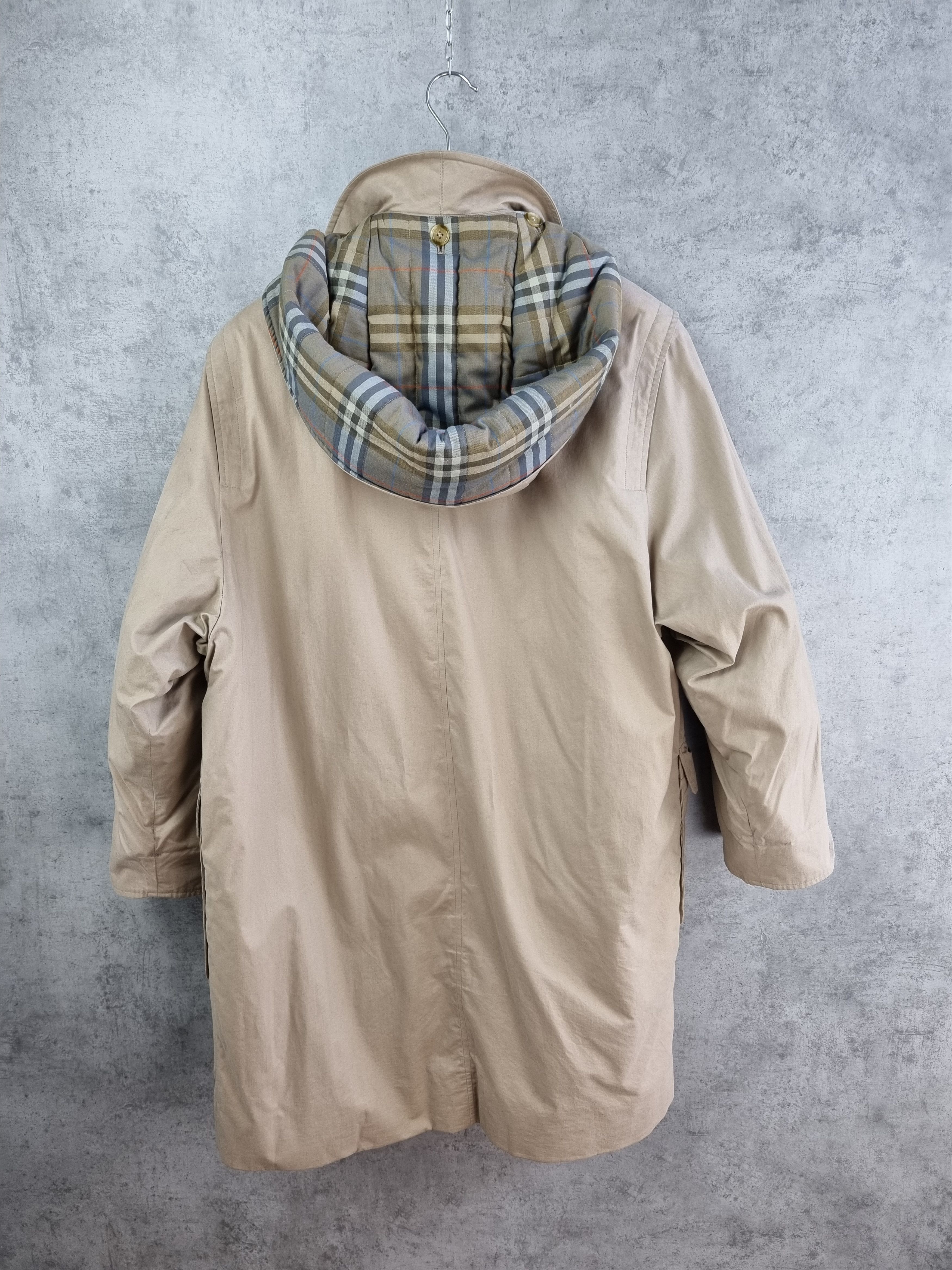 Burberry × Burberry Prorsum × Vintage 90s Burberrys London Duffle Coat Heavy Hooded Trench Size US XL / EU 56 / 4 - 3 Thumbnail
