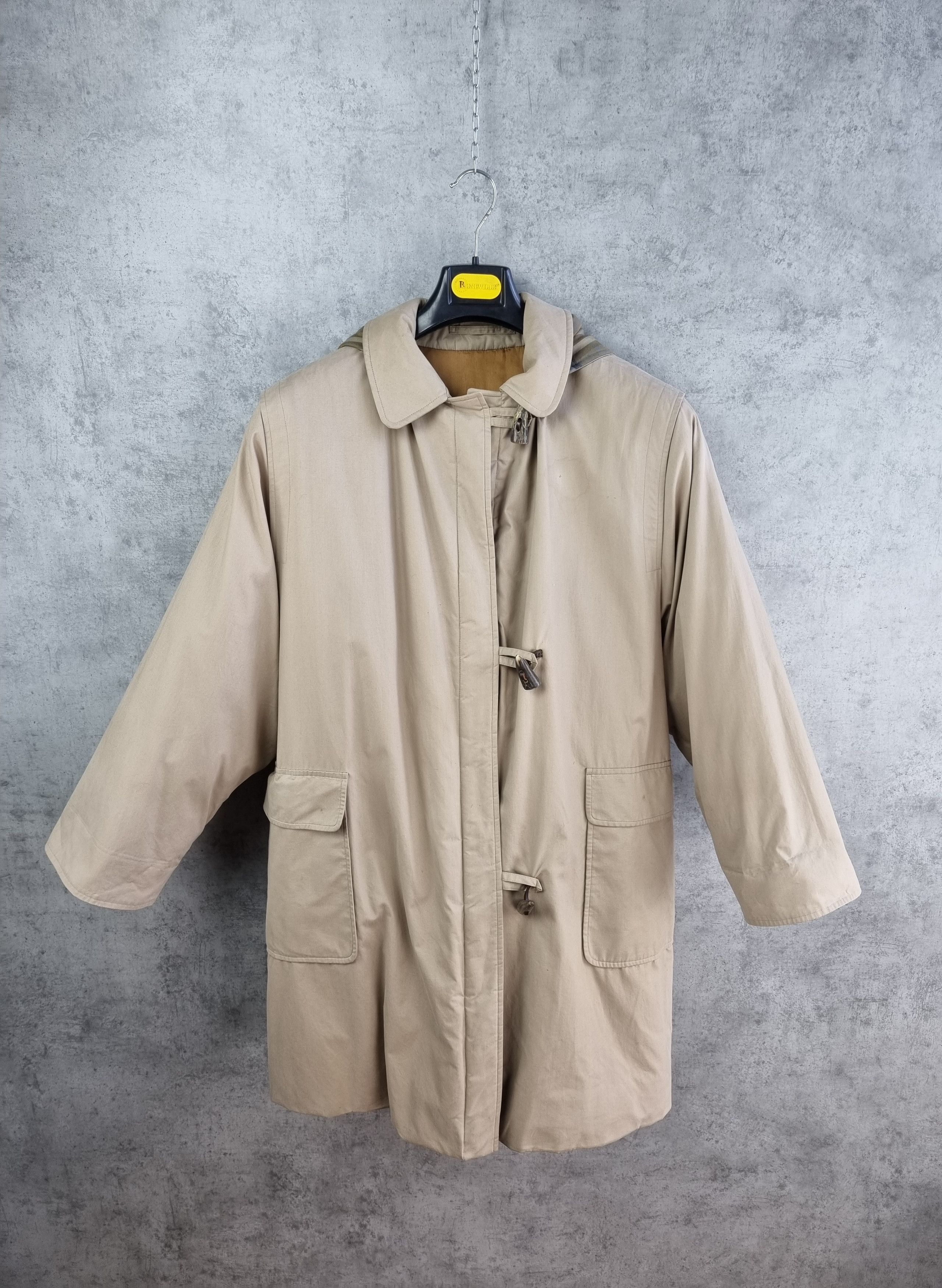 Burberry × Burberry Prorsum × Vintage 90s Burberrys London Duffle Coat Heavy Hooded Trench Size US XL / EU 56 / 4 - 2 Thumbnail