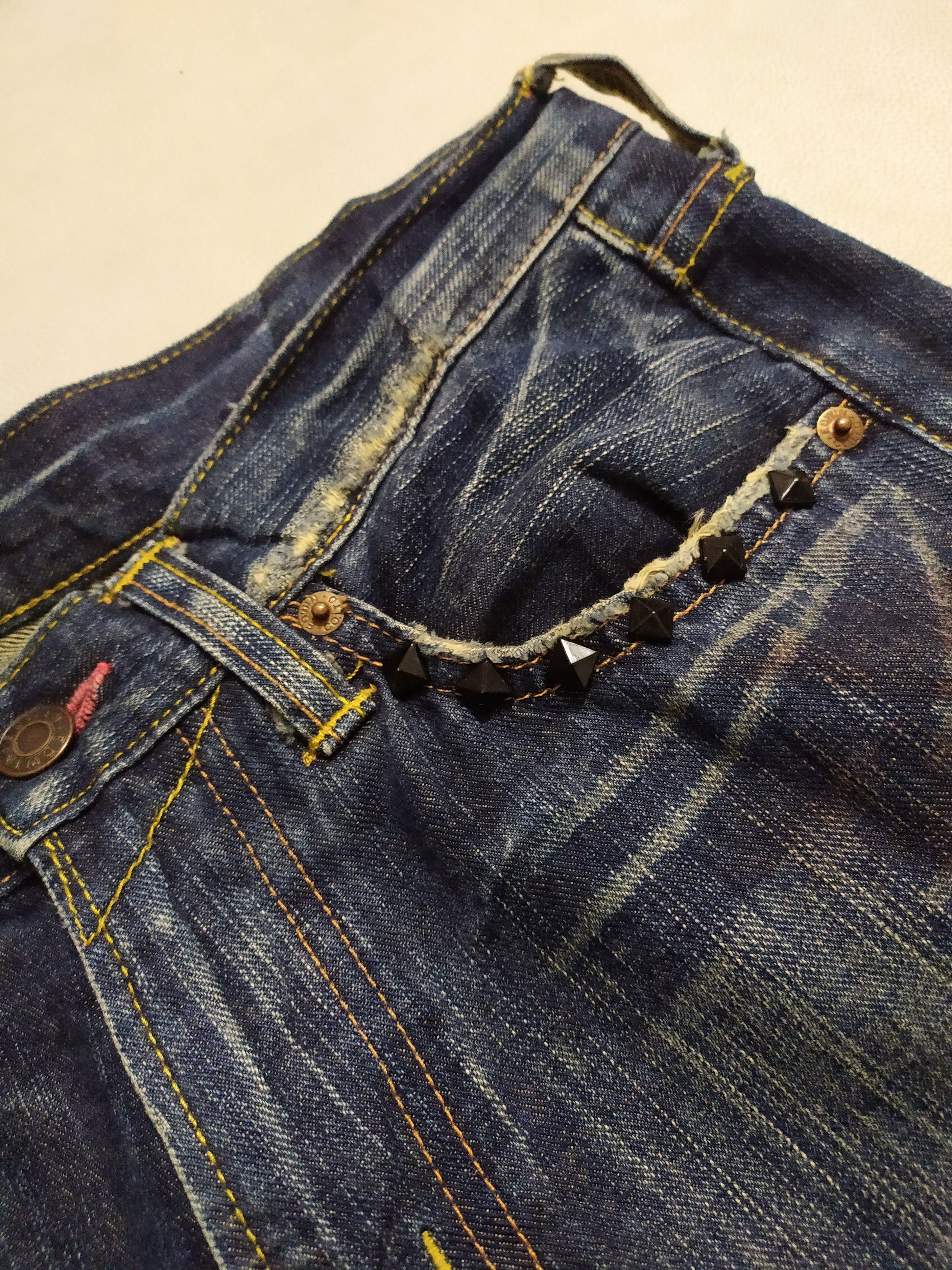 Edwin 🔥Edwin Skull Studded Distressed Denim Size US 30 / EU 46 - 9 Thumbnail