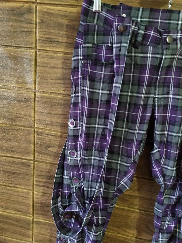 Japanese Brand 🔥EVO + REVO CHECKERED PUNK WRINKLE KNEE PANTS Size US 29 - 12 Thumbnail