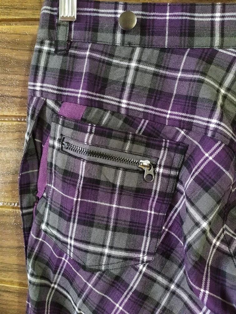 Japanese Brand 🔥EVO + REVO CHECKERED PUNK WRINKLE KNEE PANTS Size US 29 - 4 Thumbnail