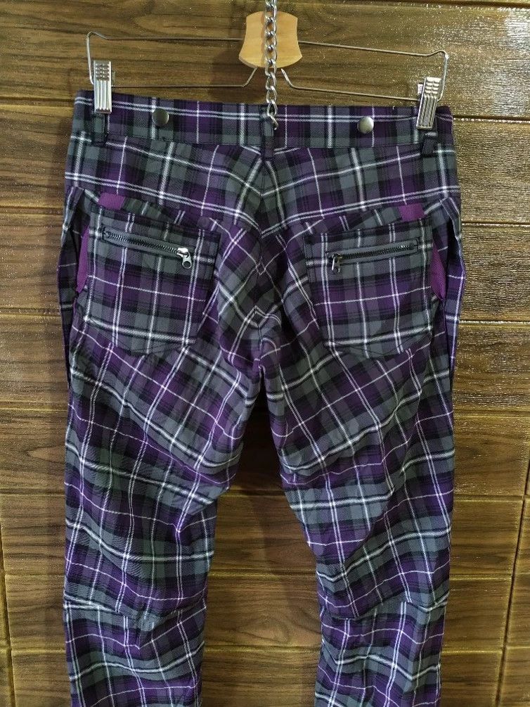 Japanese Brand 🔥EVO + REVO CHECKERED PUNK WRINKLE KNEE PANTS Size US 29 - 2 Thumbnail