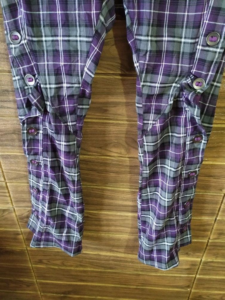 Japanese Brand 🔥EVO + REVO CHECKERED PUNK WRINKLE KNEE PANTS Size US 29 - 7 Thumbnail