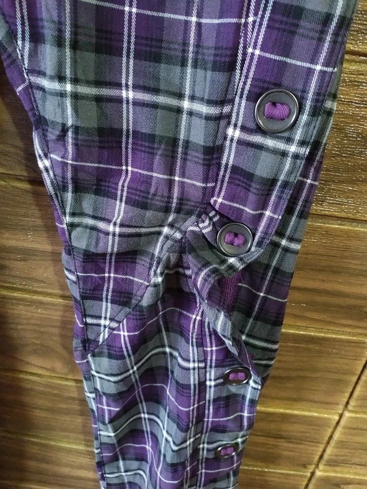 Japanese Brand 🔥EVO + REVO CHECKERED PUNK WRINKLE KNEE PANTS Size US 29 - 8 Thumbnail
