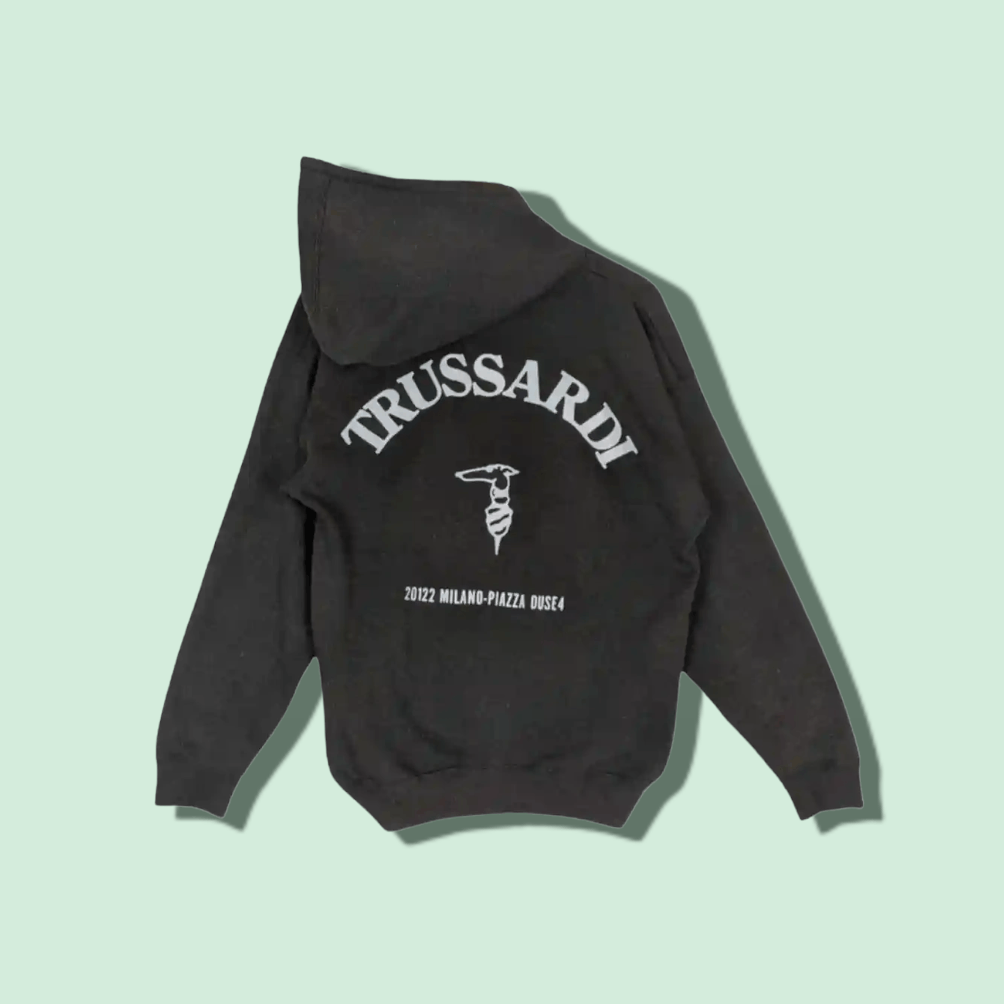 TRUSSARDI Big Logo Spell Out Hoodie