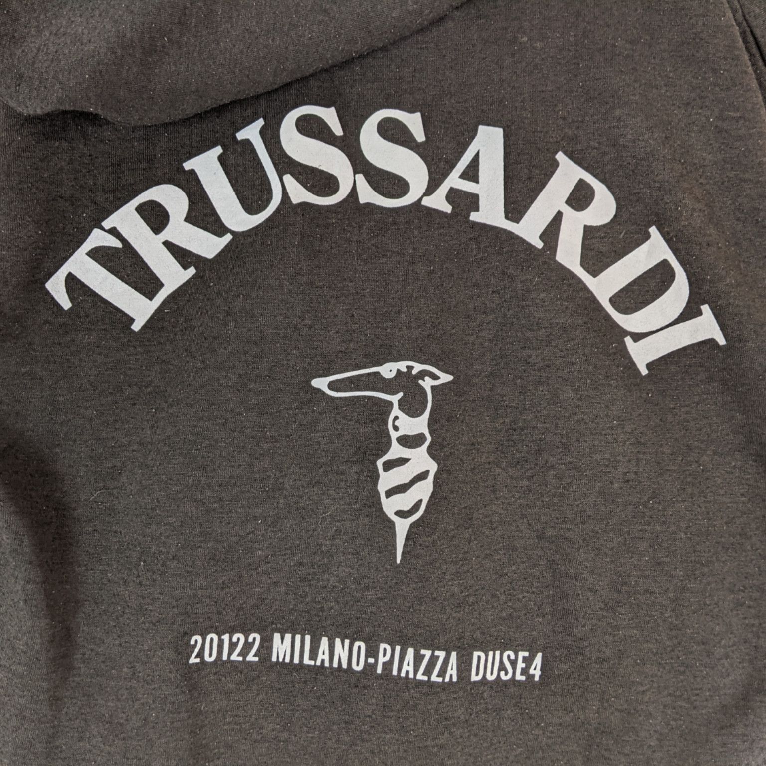 Trussardi TRUSSARDI Big Logo Spell Out Hoodie Size US M / EU 48-50 / 2 - 5 Thumbnail