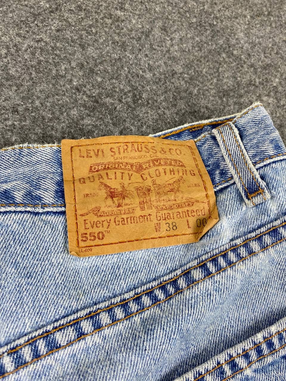 vintage levis 550 rework distressed short denim