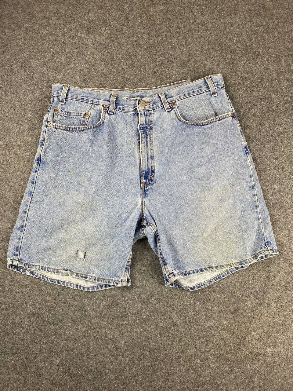 vintage levis 550 rework distressed short denim
