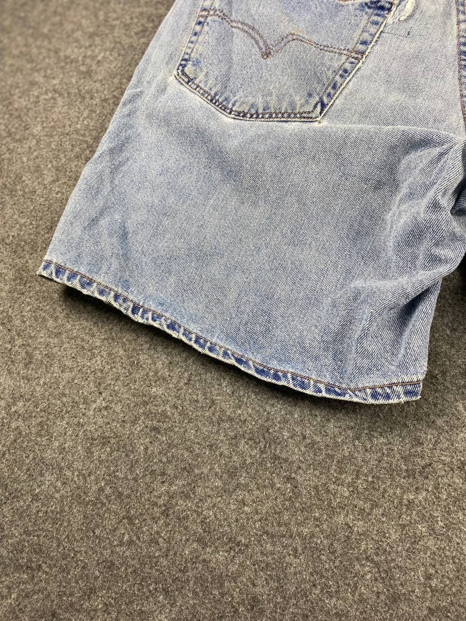vintage levis 550 rework distressed short denim