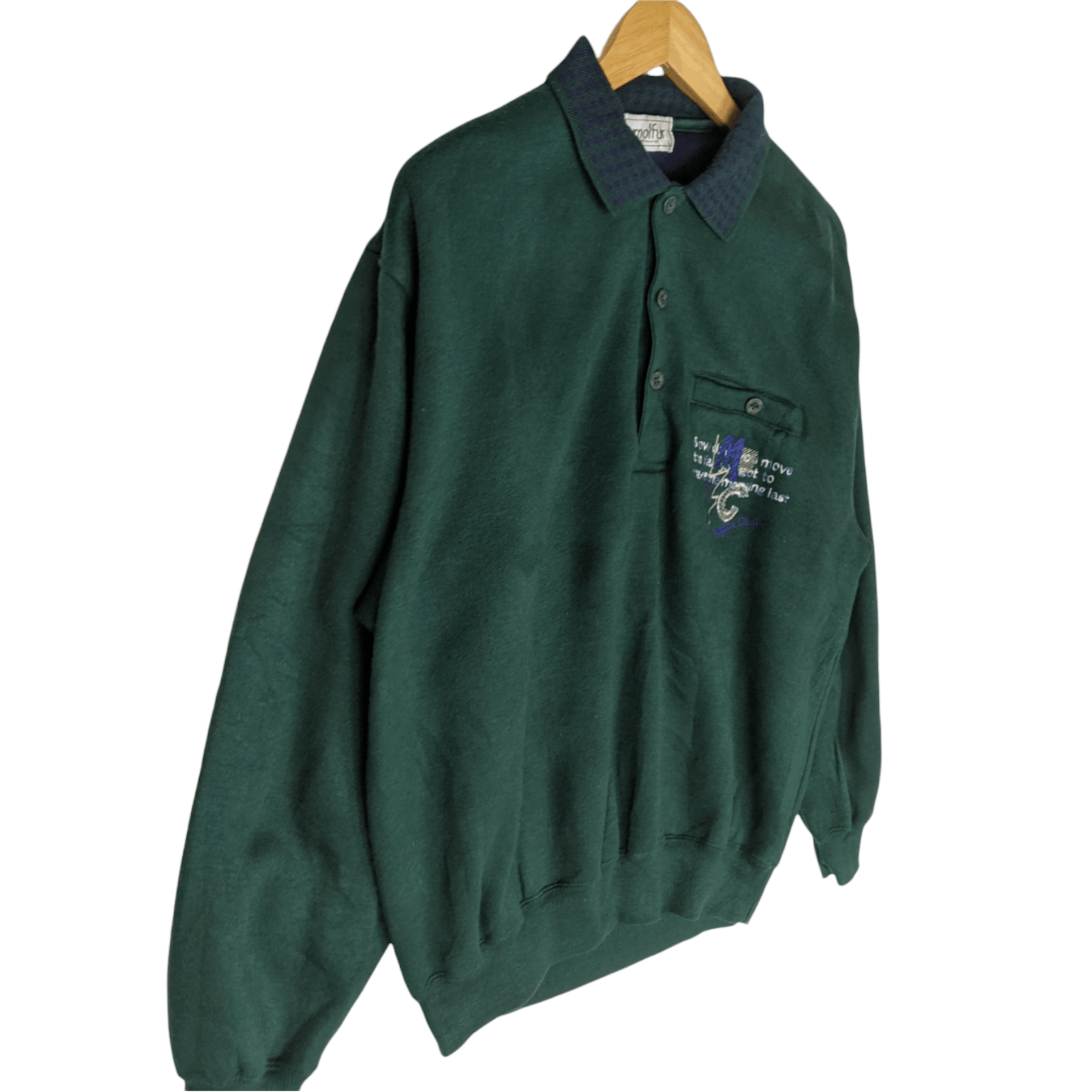 Japanese Brand Japan Vintage 90's MOLFUR Polo Jumper Sweatshirt Size US L / EU 52-54 / 3 - 3 Thumbnail