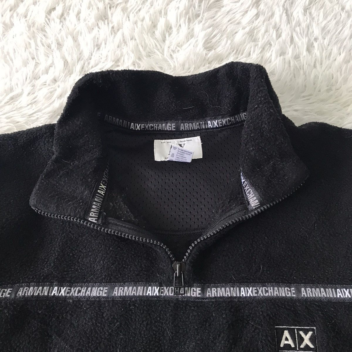 Armani Exchange Armani Exchange Tape Line Style Fleece Pullover Made in Usa Size US M / EU 48-50 / 2 - 13 Thumbnail