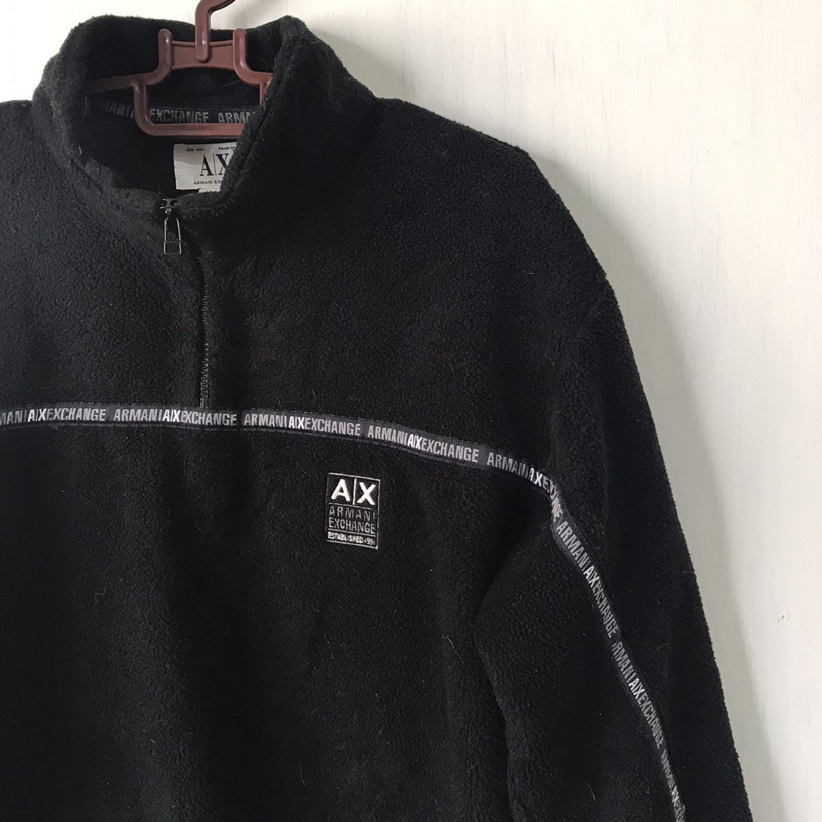 Armani Exchange Armani Exchange Tape Line Style Fleece Pullover Made in Usa Size US M / EU 48-50 / 2 - 4 Thumbnail