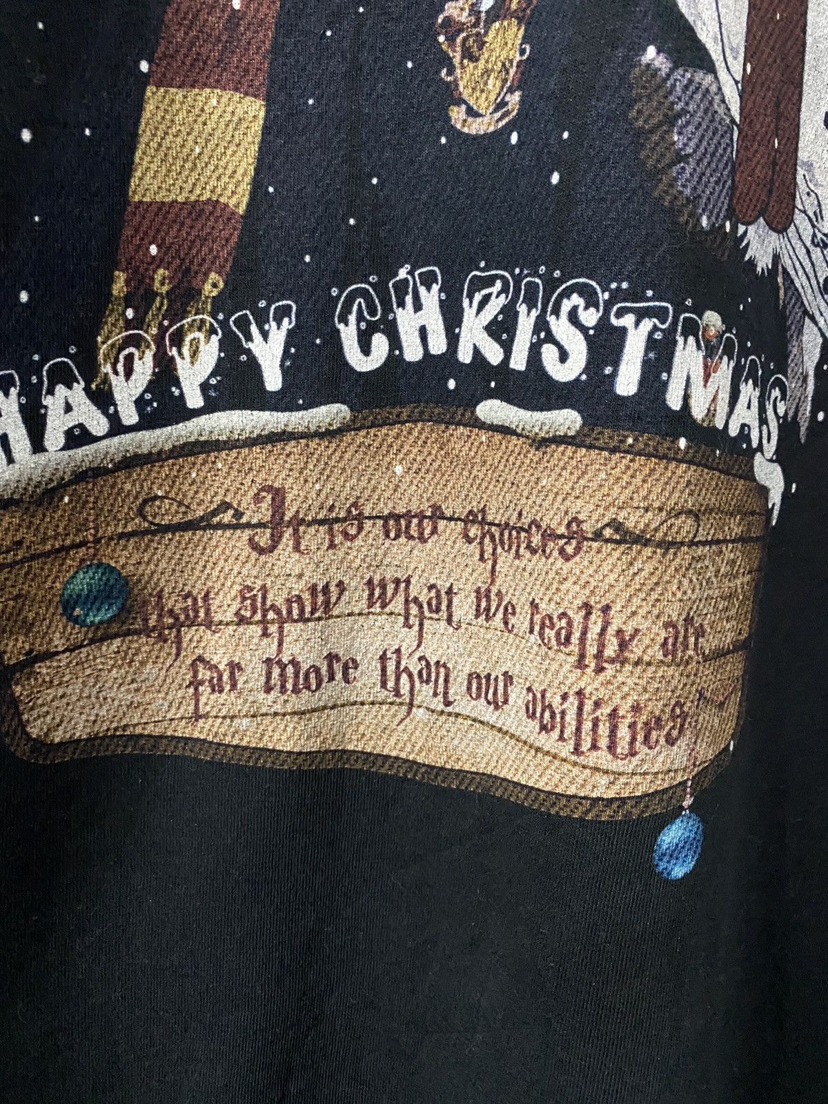Gildan HARRY PORTER HAPPY CHRISMAS TSHIRT Size US S / EU 44-46 / 1 - 4 Thumbnail
