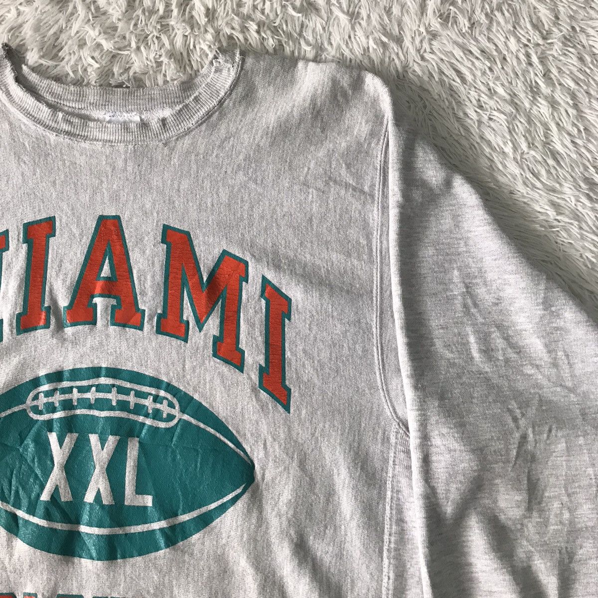 Champion Vtg 90s Champion Reverse Weave Miami Dolphins Sweatshirt Size US XL / EU 56 / 4 - 5 Thumbnail