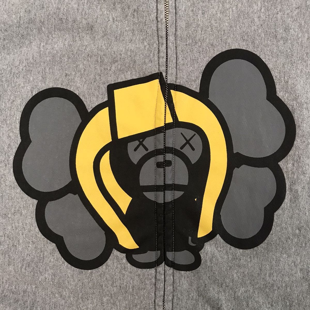 Bape × Kaws BAPE × kaws milo Full zip hoodie Gray Size US L / EU 52-54 / 3 - 2 Thumbnail