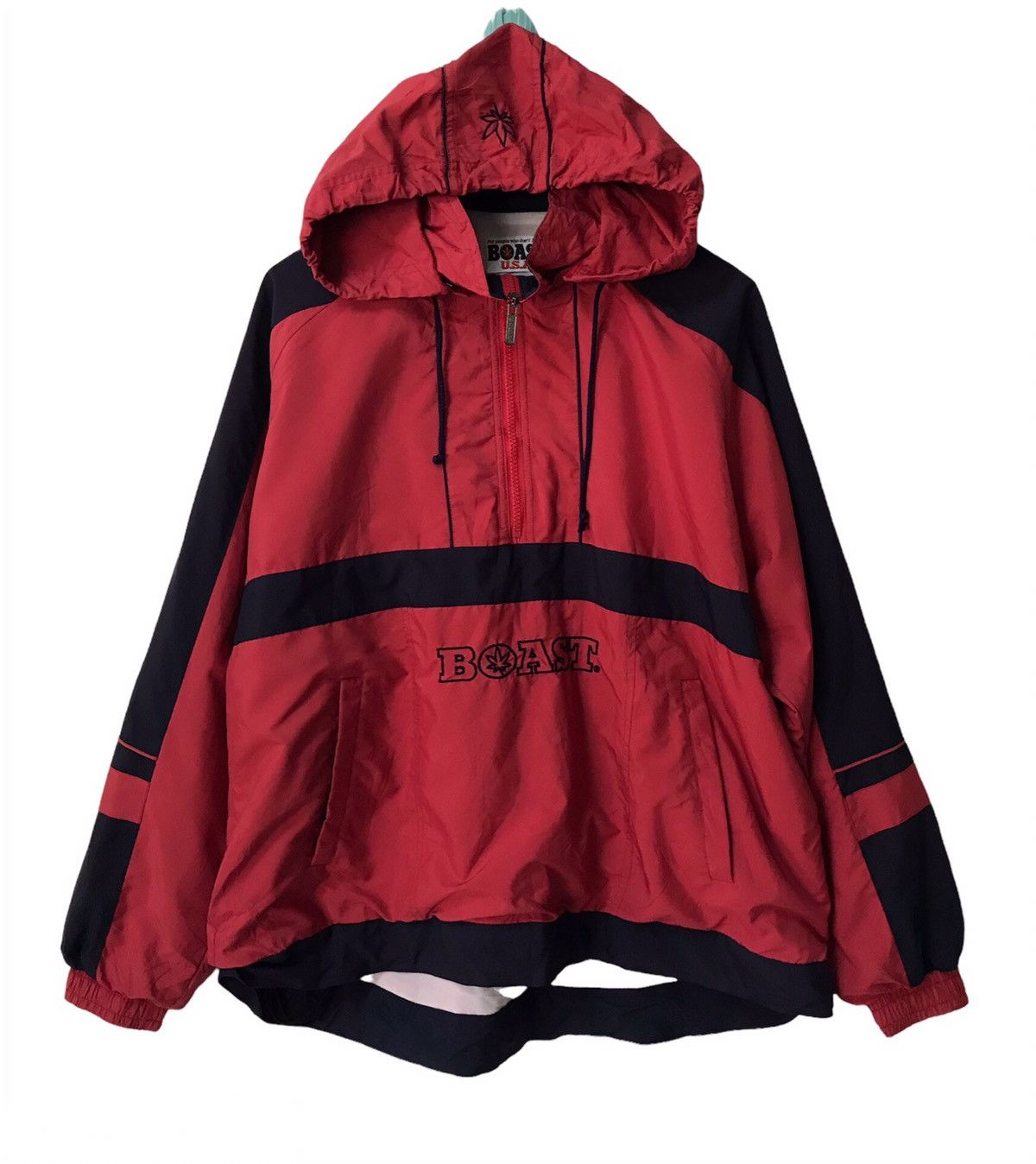 image of Stealsvtg Boast Usa Jacket Hoodie Half Zip, Men's (Size Small)