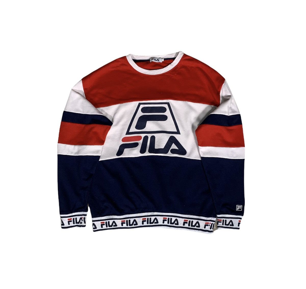 Fila × Vintage Rare Vintage Fila Sweatshirt Multicolour Size US M / EU 48-50 / 2 - 2 Thumbnail