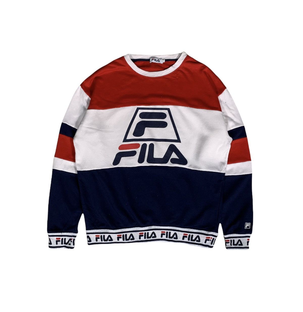 Fila × Vintage Rare Vintage Fila Sweatshirt Multicolour Size US M / EU 48-50 / 2 - 1 Thumbnail