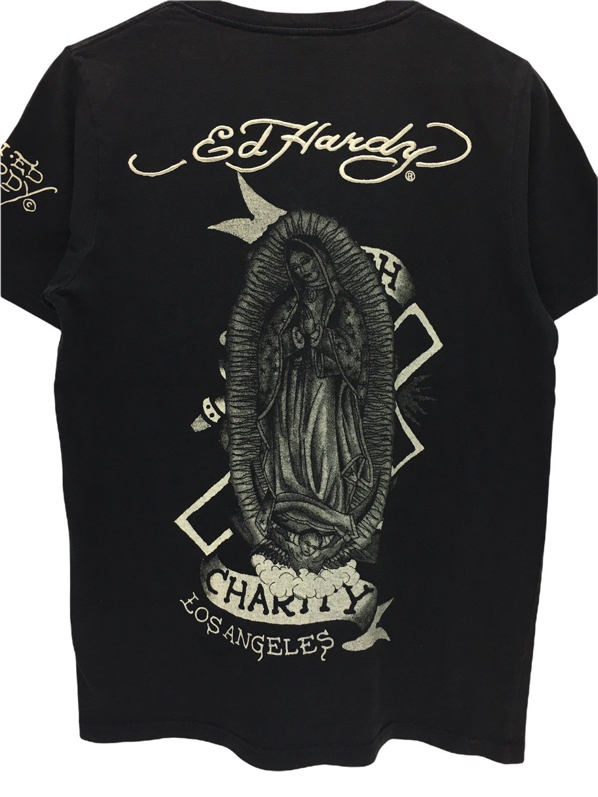 Christian Audigier × Ed Hardy Vintage Ed Hardy Big Logo V Neck Tshirt Size US S / EU 44-46 / 1 - 3 Thumbnail