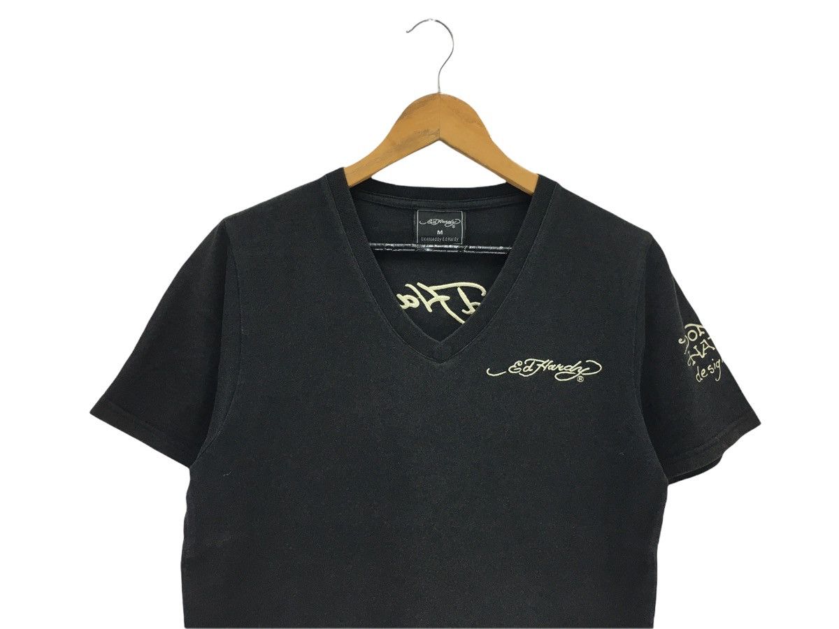 Christian Audigier × Ed Hardy Vintage Ed Hardy Big Logo V Neck Tshirt Size US S / EU 44-46 / 1 - 4 Thumbnail