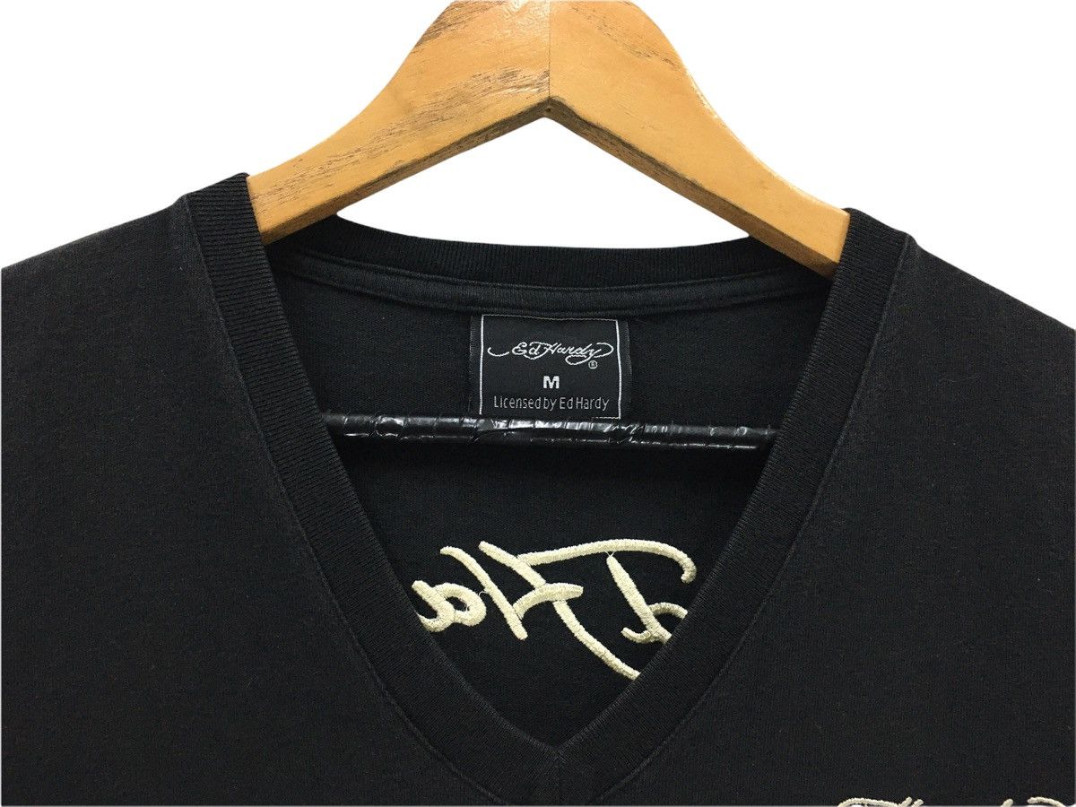 Christian Audigier × Ed Hardy Vintage Ed Hardy Big Logo V Neck Tshirt Size US S / EU 44-46 / 1 - 10 Thumbnail