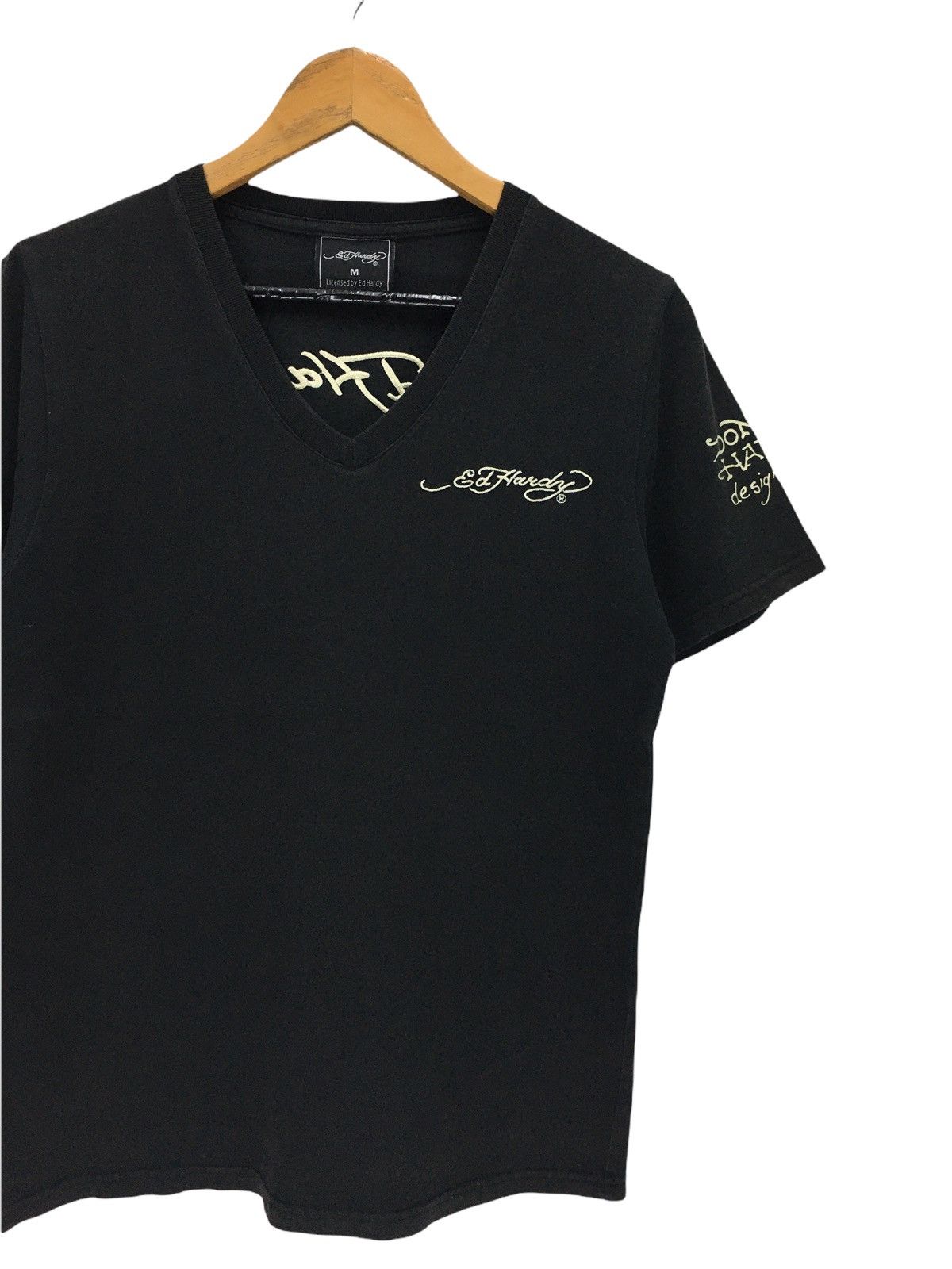 Christian Audigier × Ed Hardy Vintage Ed Hardy Big Logo V Neck Tshirt Size US S / EU 44-46 / 1 - 7 Thumbnail