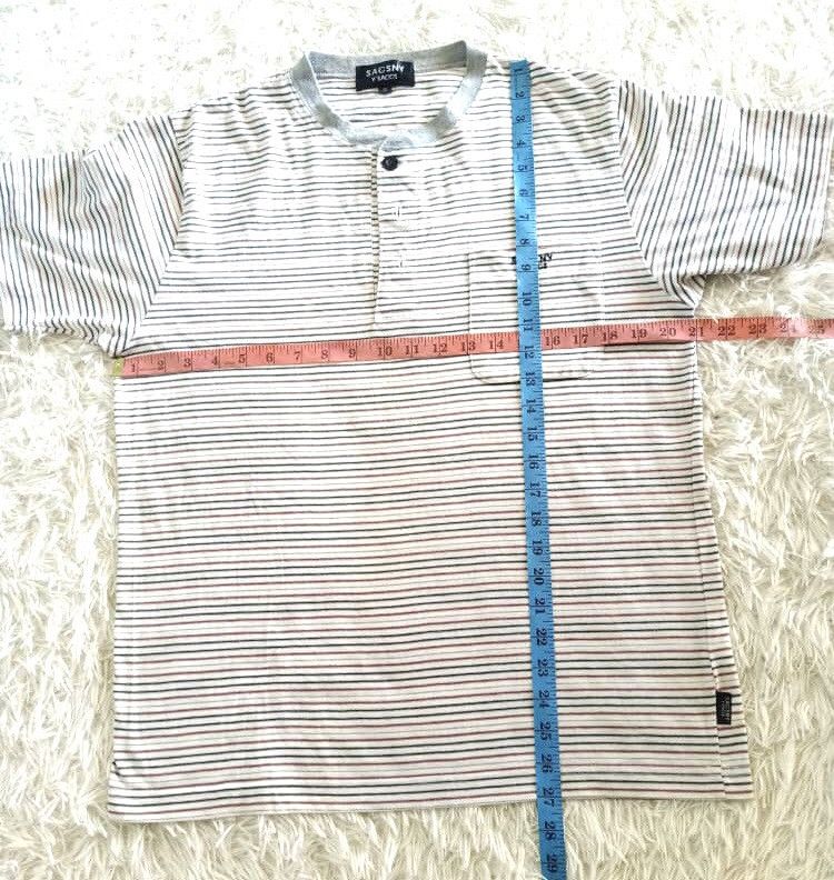 Designer × Japanese Brand × Yohji Yamamoto Y’SACCS YOHJI YAMAMOTO STRIPE POCKET TEE Size US M / EU 48-50 / 2 - 7 Thumbnail