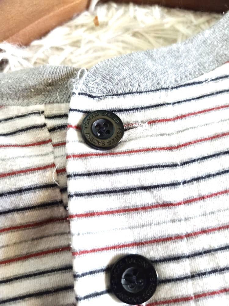 Designer × Japanese Brand × Yohji Yamamoto Y’SACCS YOHJI YAMAMOTO STRIPE POCKET TEE Size US M / EU 48-50 / 2 - 4 Thumbnail