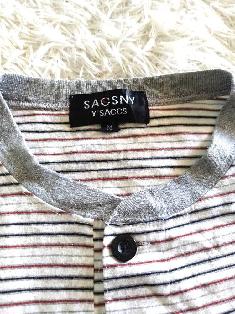 Designer × Japanese Brand × Yohji Yamamoto Y’SACCS YOHJI YAMAMOTO STRIPE POCKET TEE Size US M / EU 48-50 / 2 - 6 Thumbnail