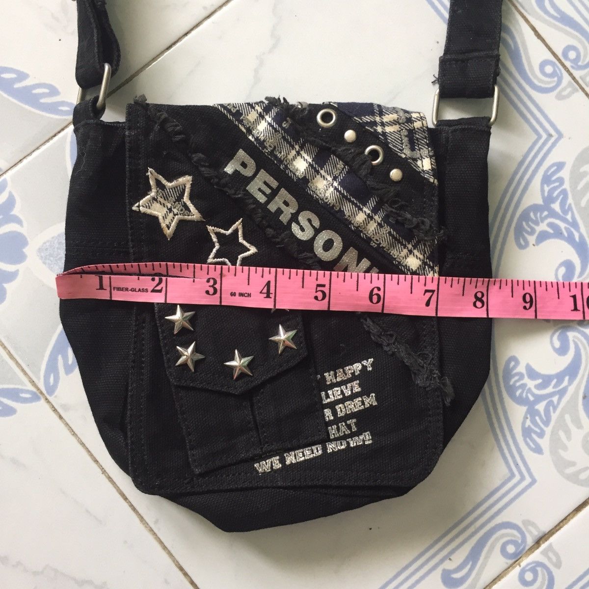PERSON'S Patch & Distress Style Person’s Sling Bag Size ONE SIZE - 15 Thumbnail
