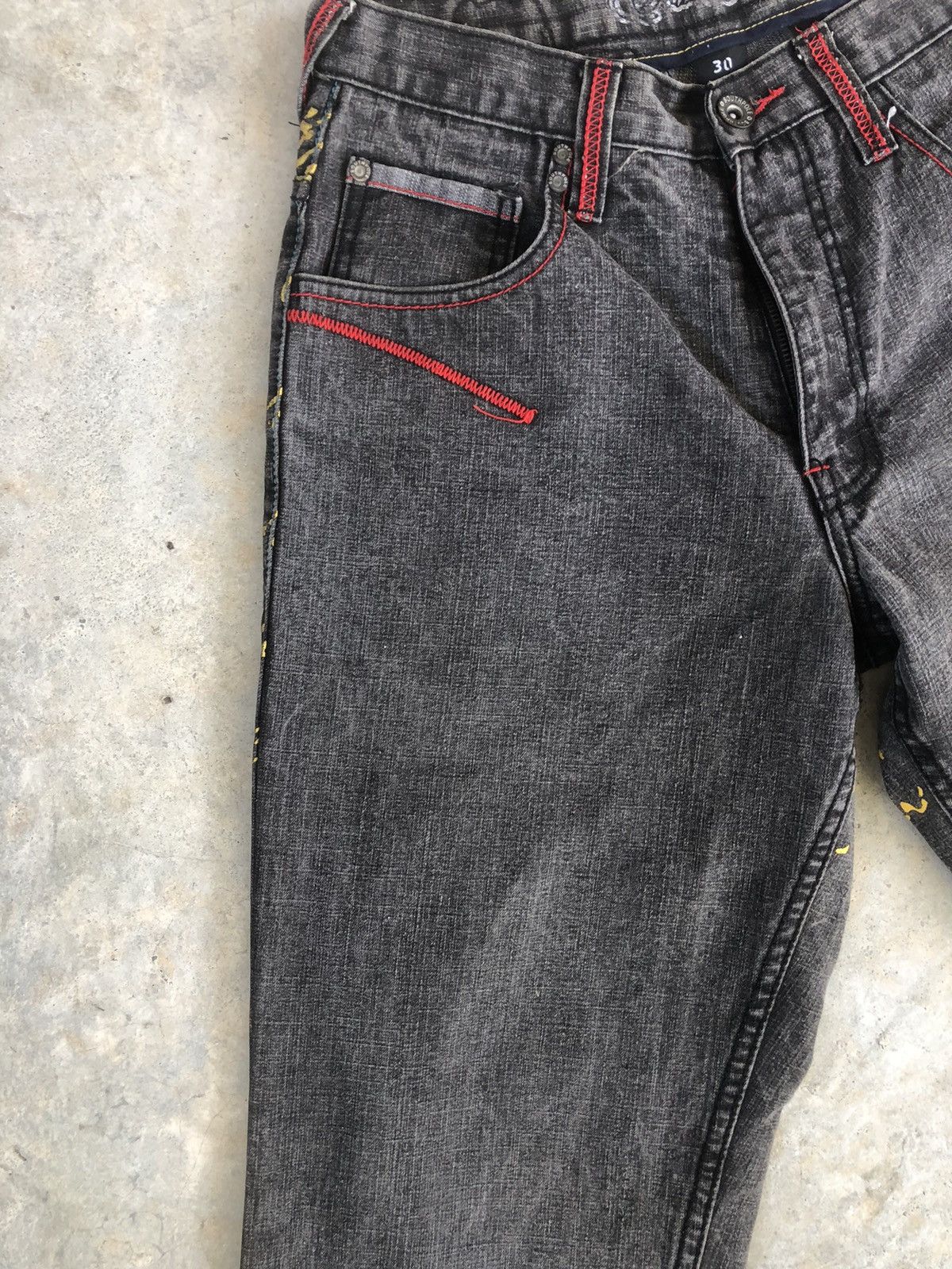 Southpole Southpole Denim Painted Embroidered Jeans baggy hip hop Size US 29 - 4 Thumbnail