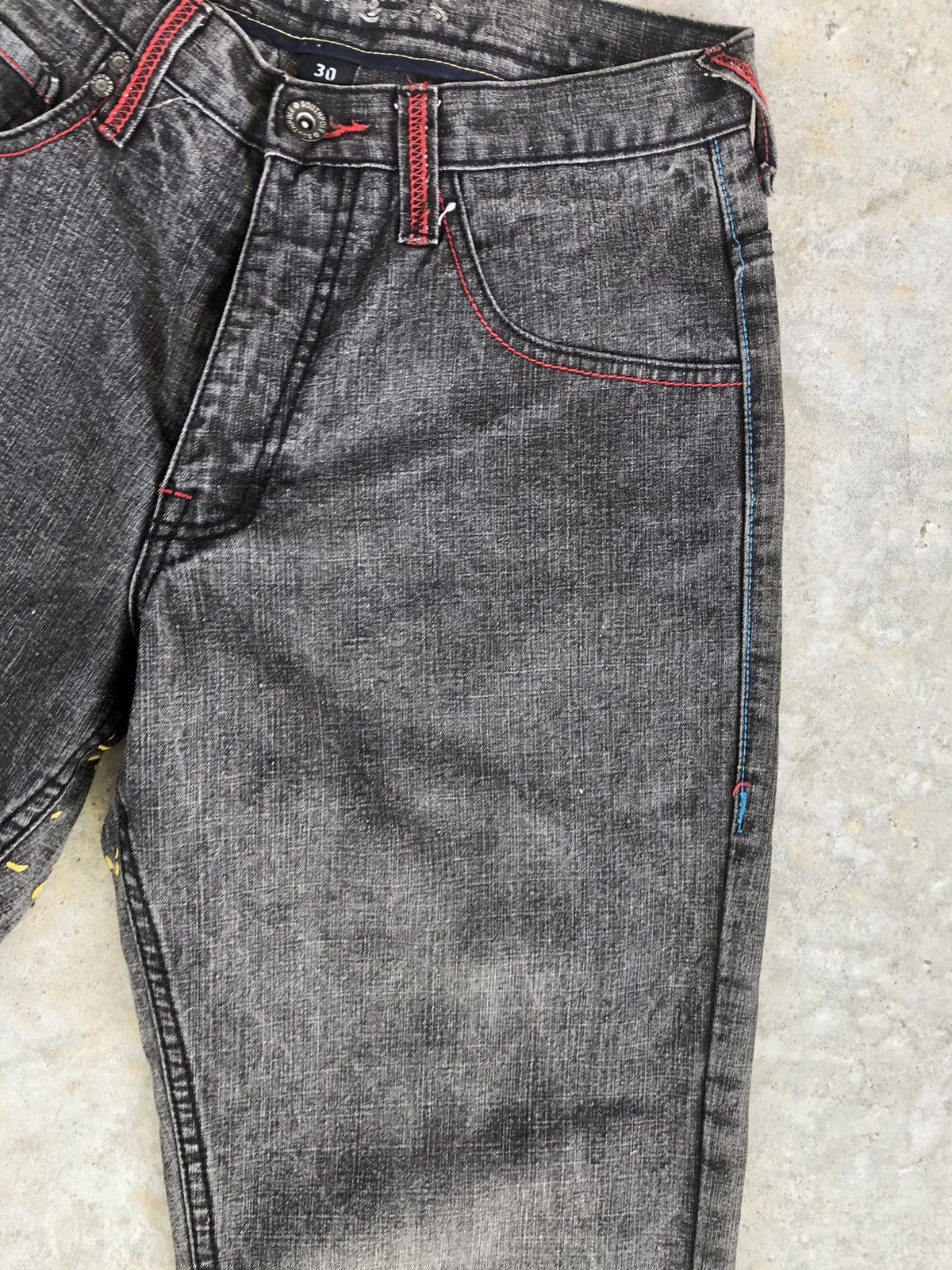 Southpole Southpole Denim Painted Embroidered Jeans baggy hip hop Size US 29 - 5 Thumbnail