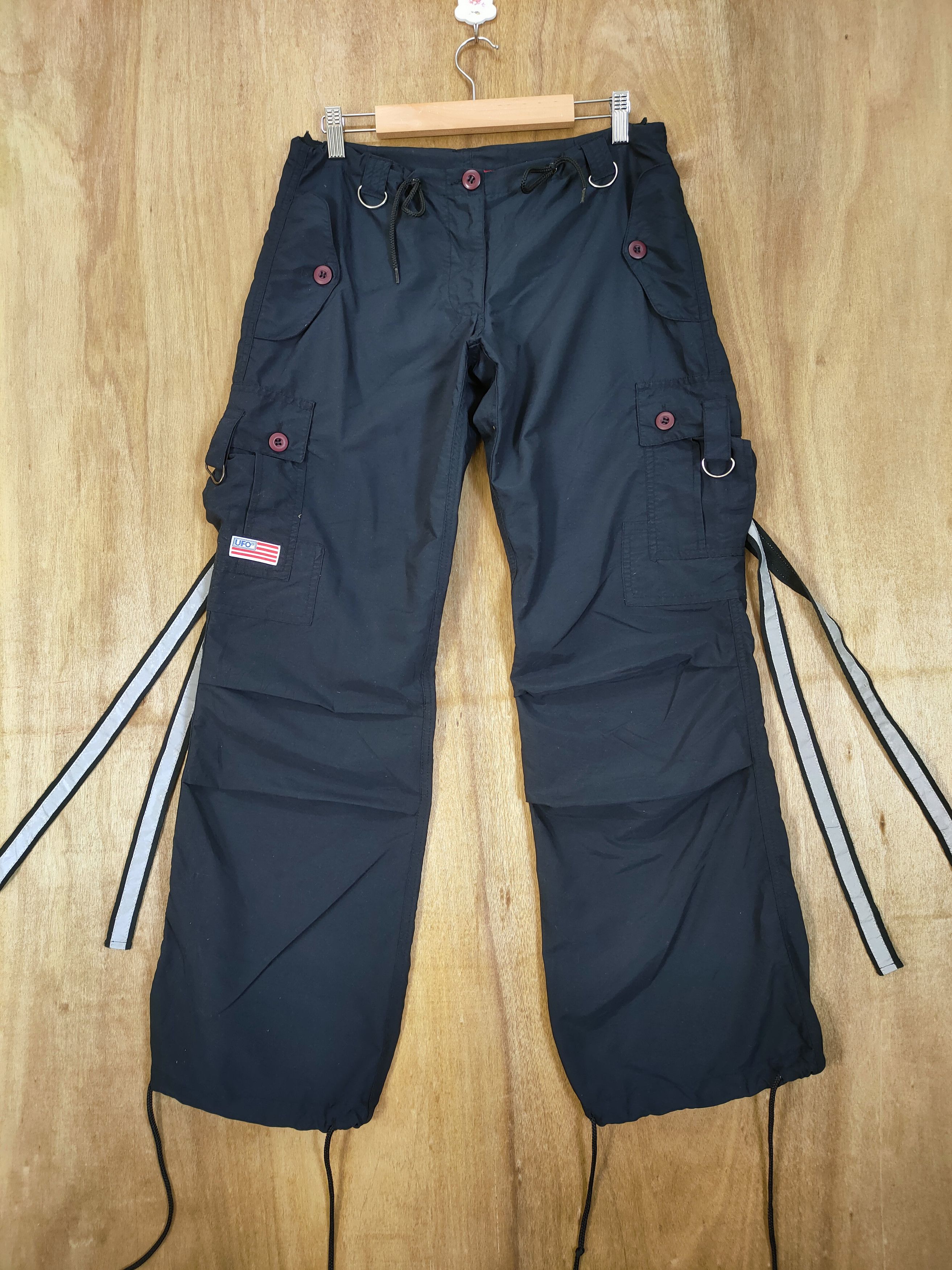 VINTAGE UFO WOMEN BONDAGE CARGO PANTS/ PARACHUTE PANTS